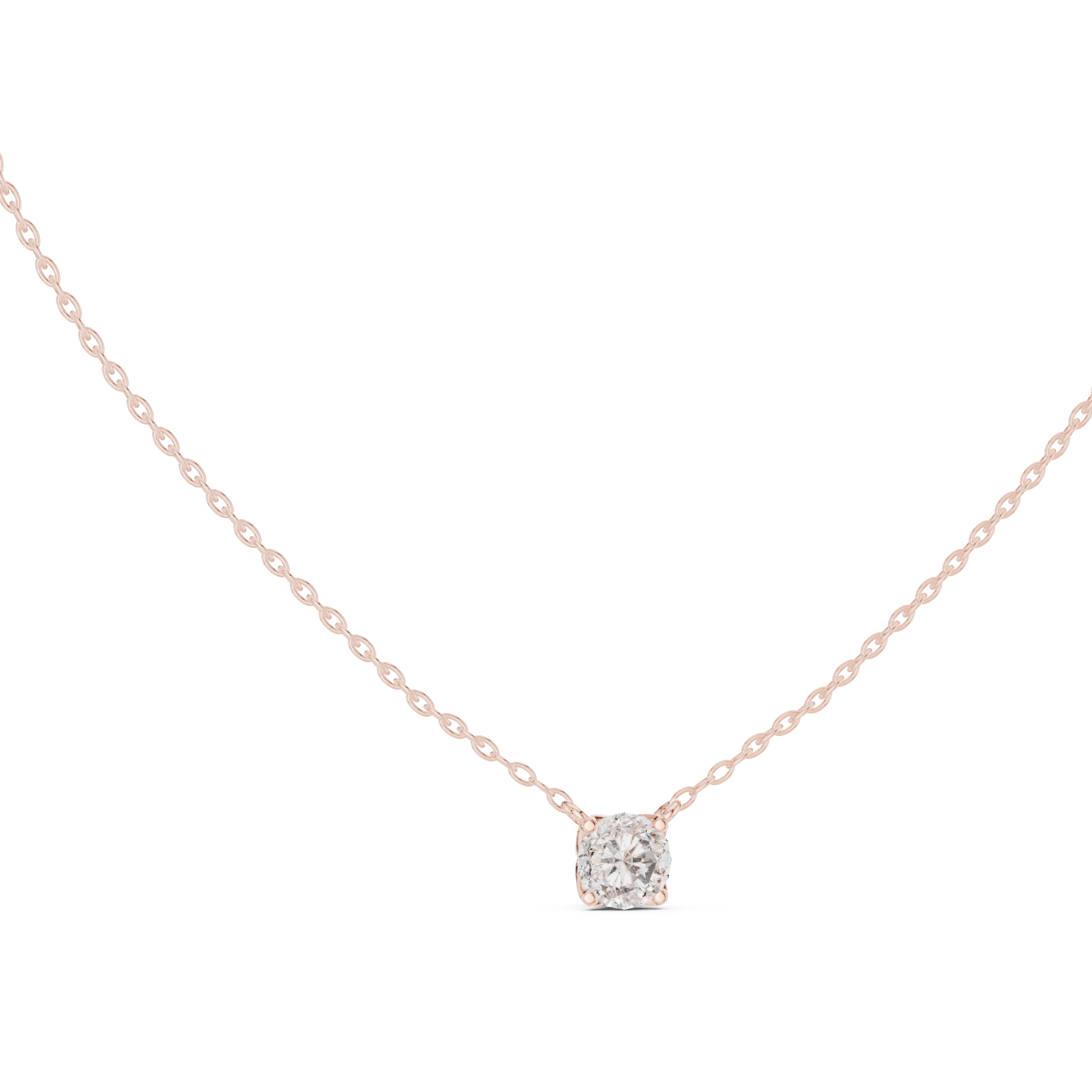 Modern diamond pendant featuring minimalist design.