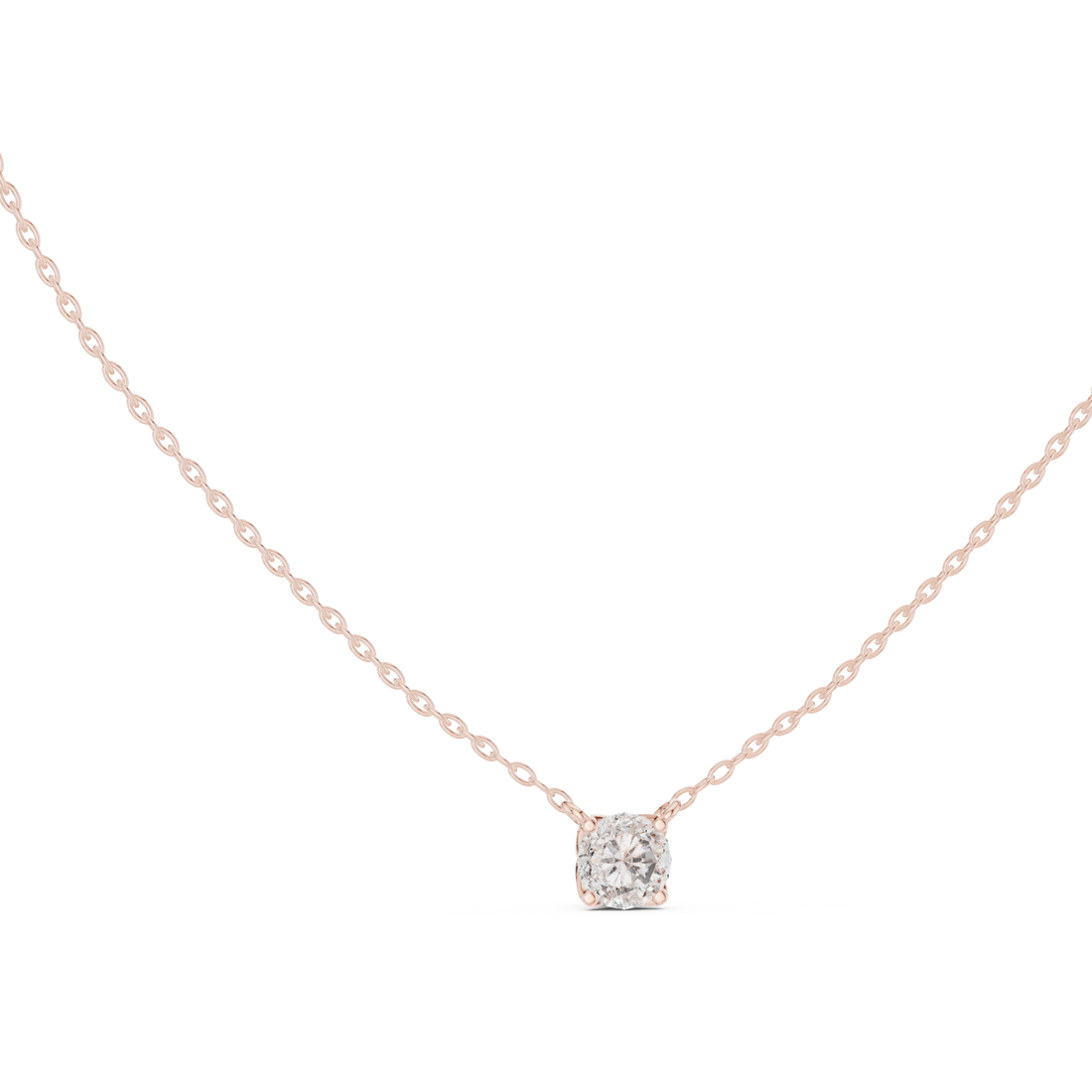 Modern diamond pendant featuring minimalist design.