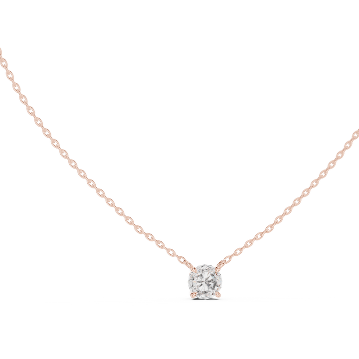 Luxury fashion Round Brilliant Cut Diamond Solitaire Pendant Necklace in Four Prong Setting curated for exclusive jewelry collections