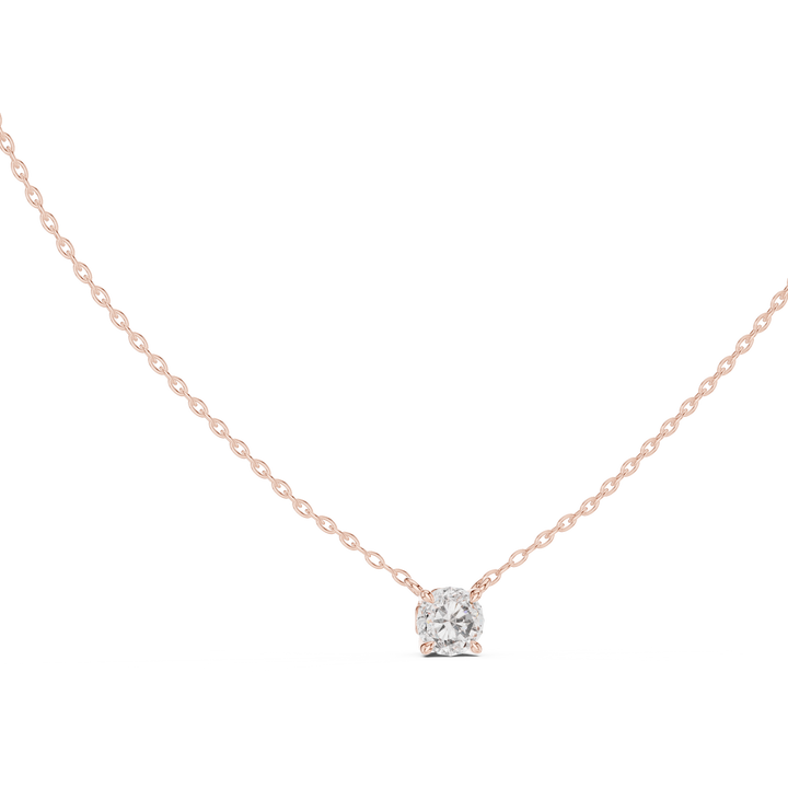 Sleek Round Brilliant Cut Diamond Solitaire Pendant Necklace perfect for both casual and formal styling