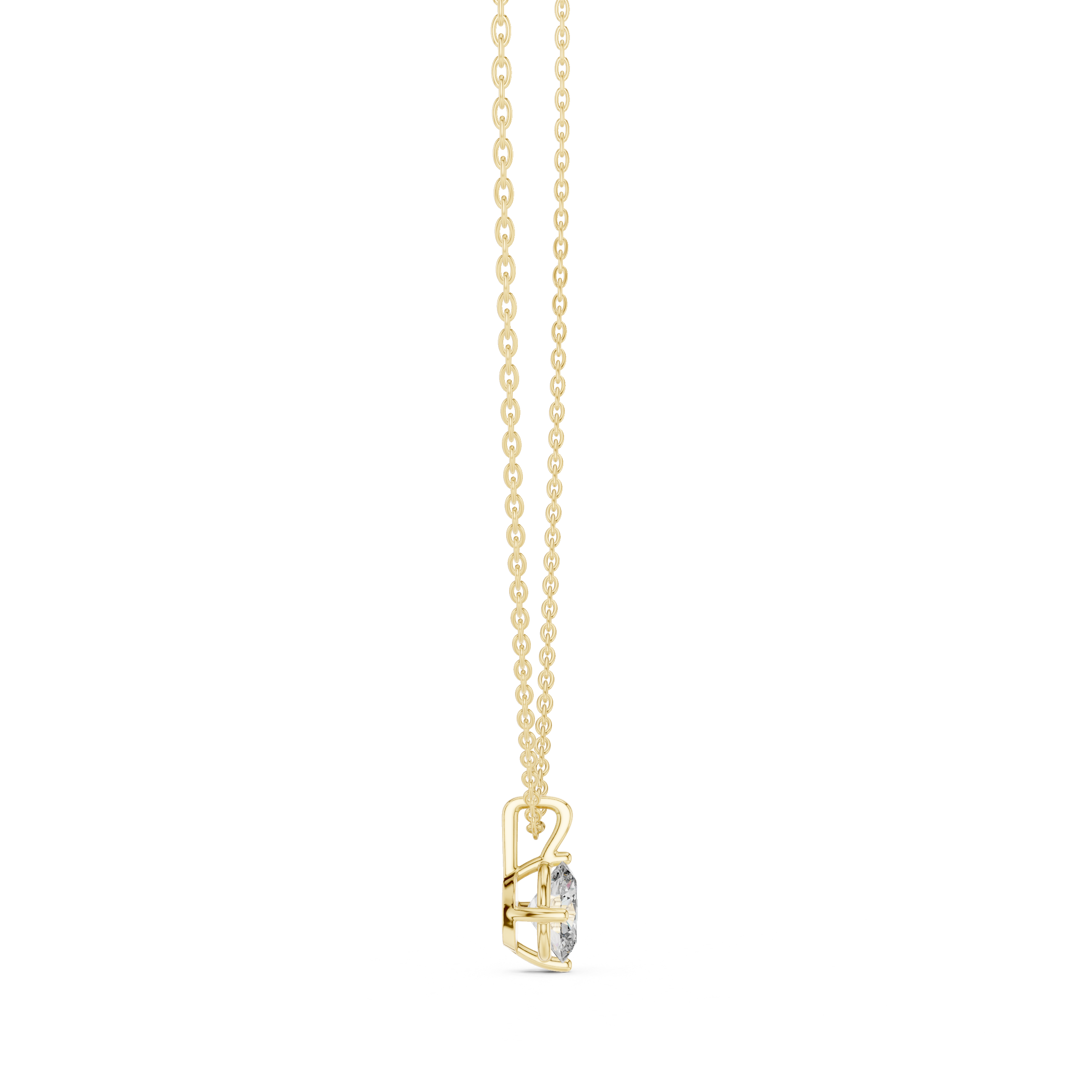 Elegant Round Cut Diamond Solitaire Pendant Necklace in Four Prong Setting handcrafted jewelry for a sophisticated luxury look