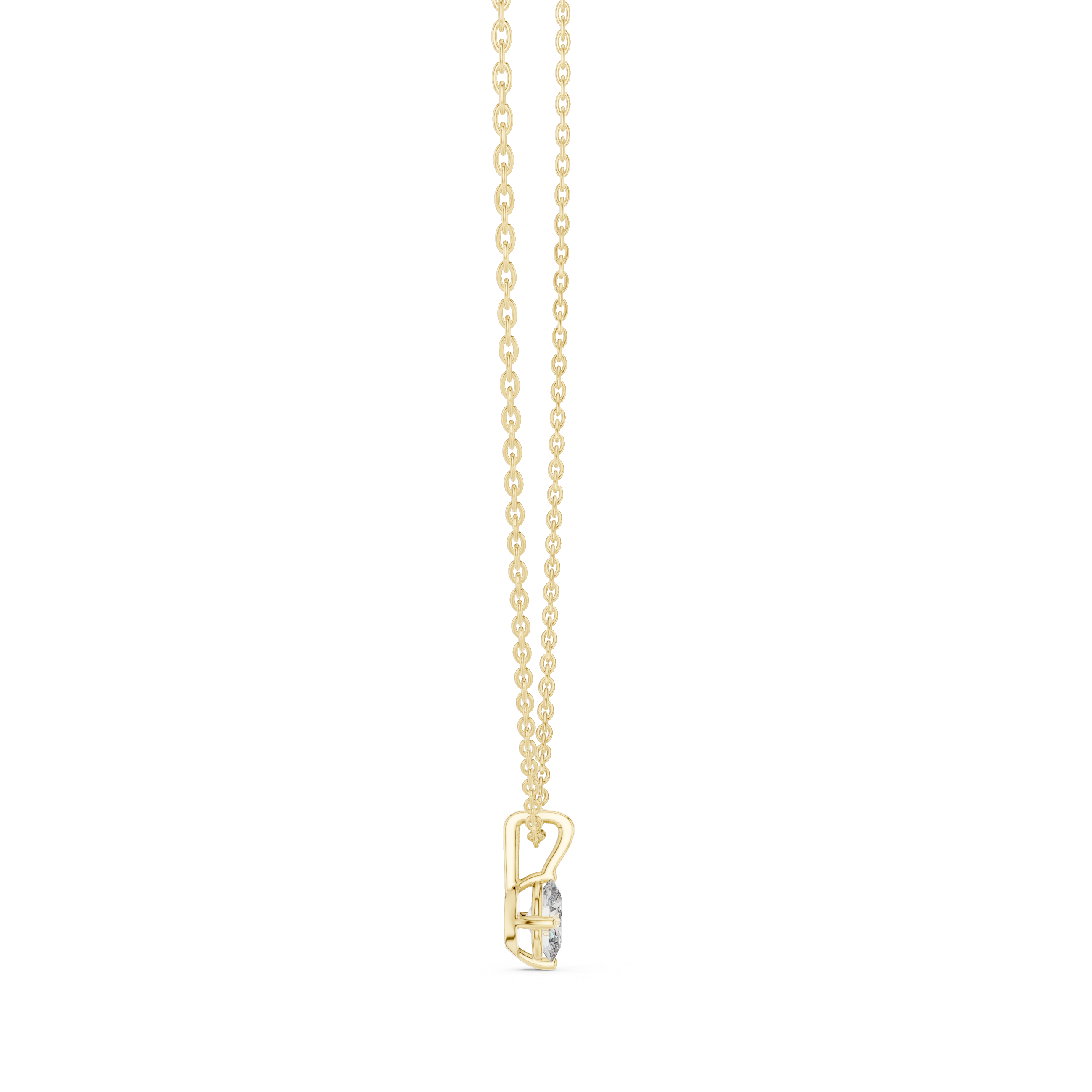 Sleek Round Brilliant Cut Diamond Solitaire Pendant Necklace perfect for both casual and formal styling