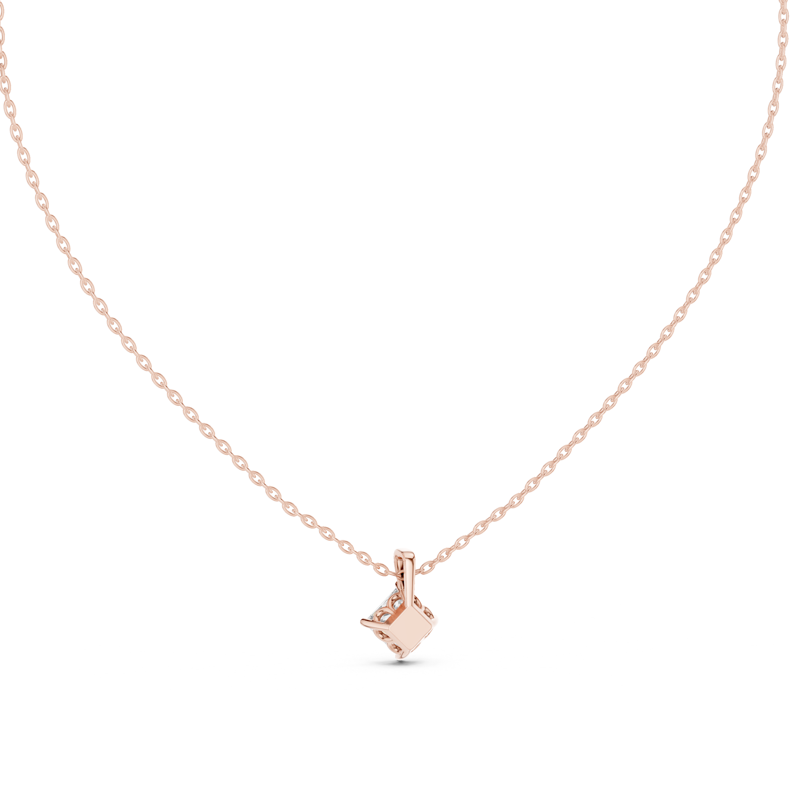 Elegant Round Cut Diamond Solitaire Pendant Necklace in Four Prong Setting handcrafted jewelry for a sophisticated luxury look