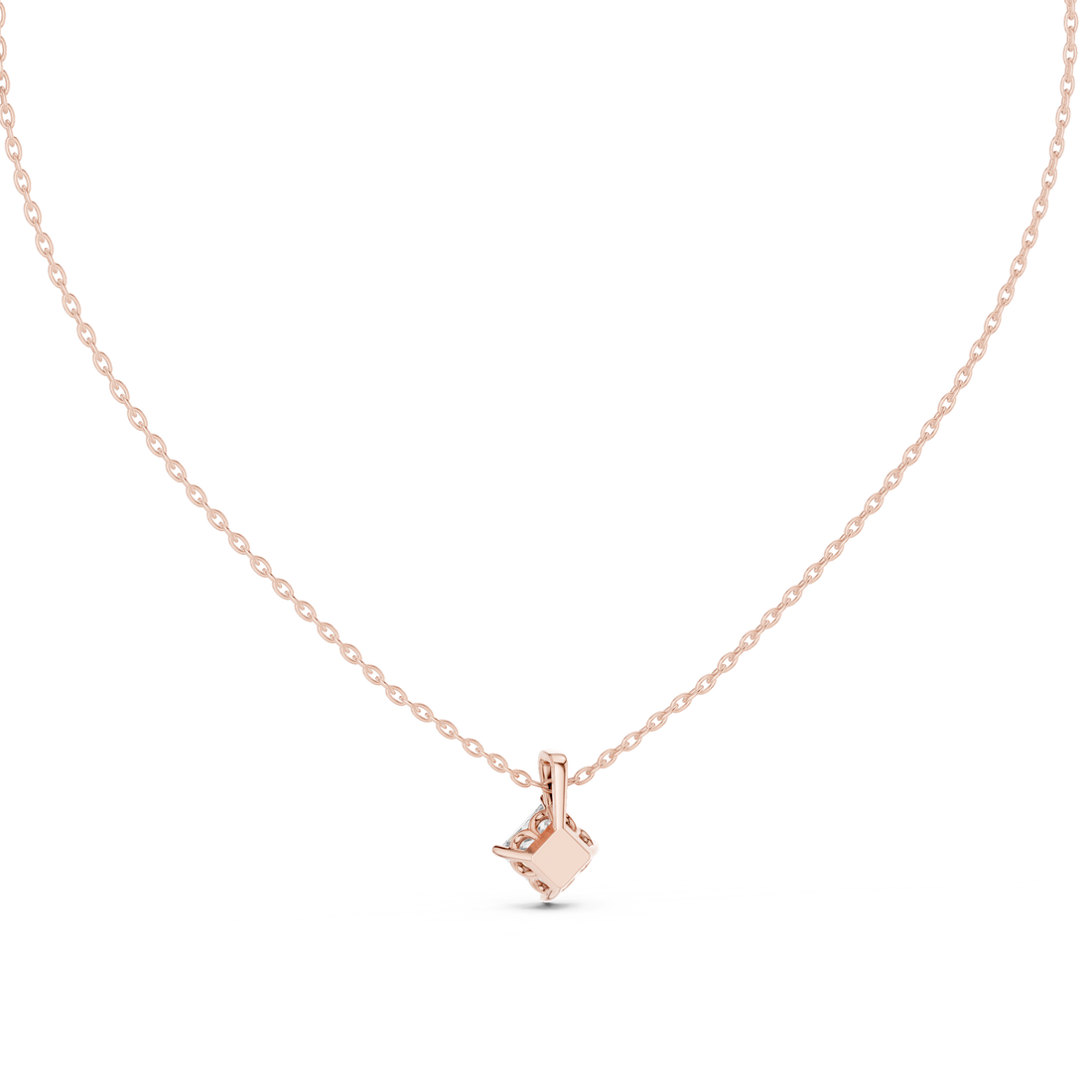 Elegant Round Cut Diamond Solitaire Pendant Necklace in Four Prong Setting handcrafted jewelry for a sophisticated luxury look
