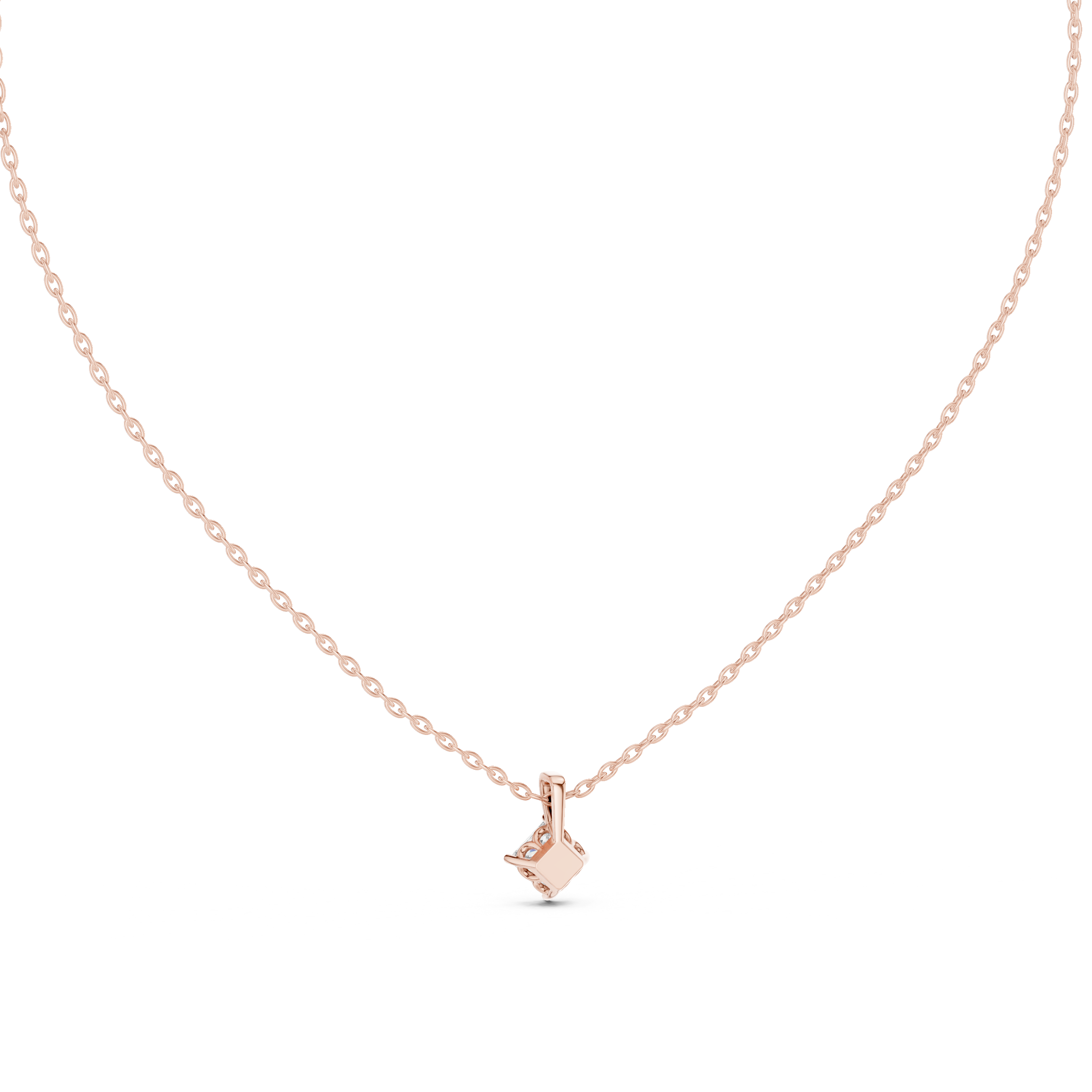 Sleek Round Brilliant Cut Diamond Solitaire Pendant Necklace perfect for both casual and formal styling