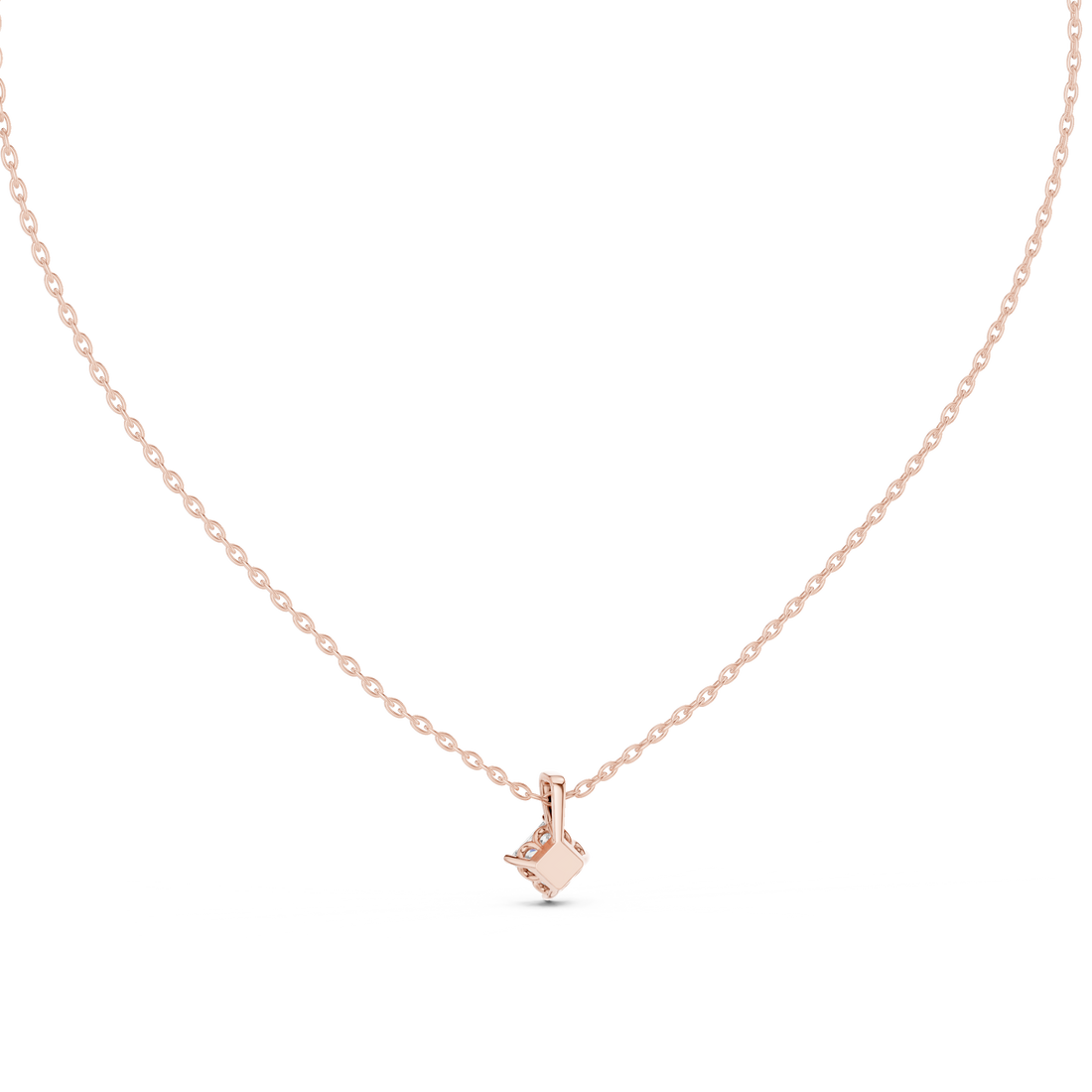 Sleek Round Brilliant Cut Diamond Solitaire Pendant Necklace perfect for both casual and formal styling