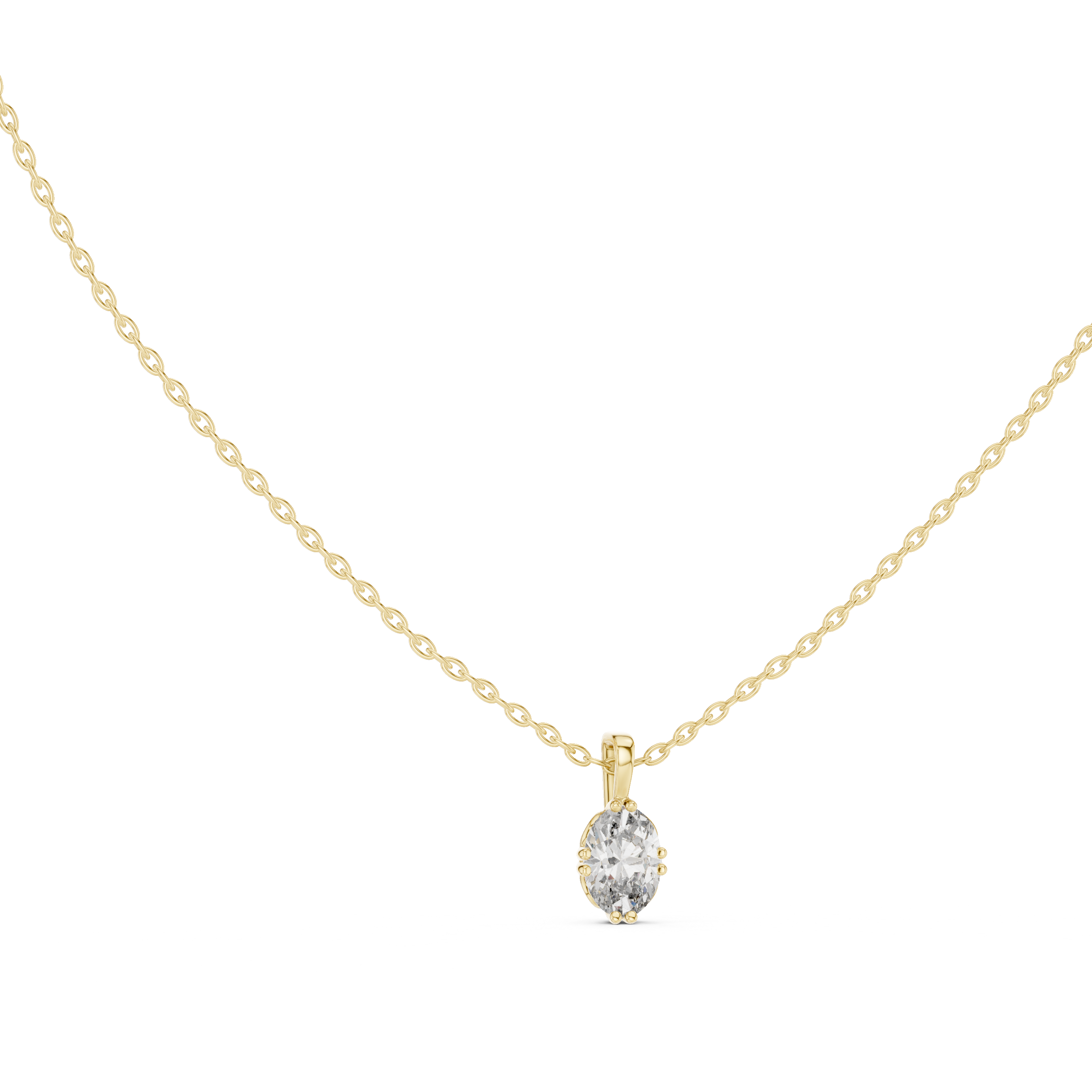 Sleek Round Brilliant Cut Diamond Solitaire Pendant Necklace perfect for both casual and formal styling