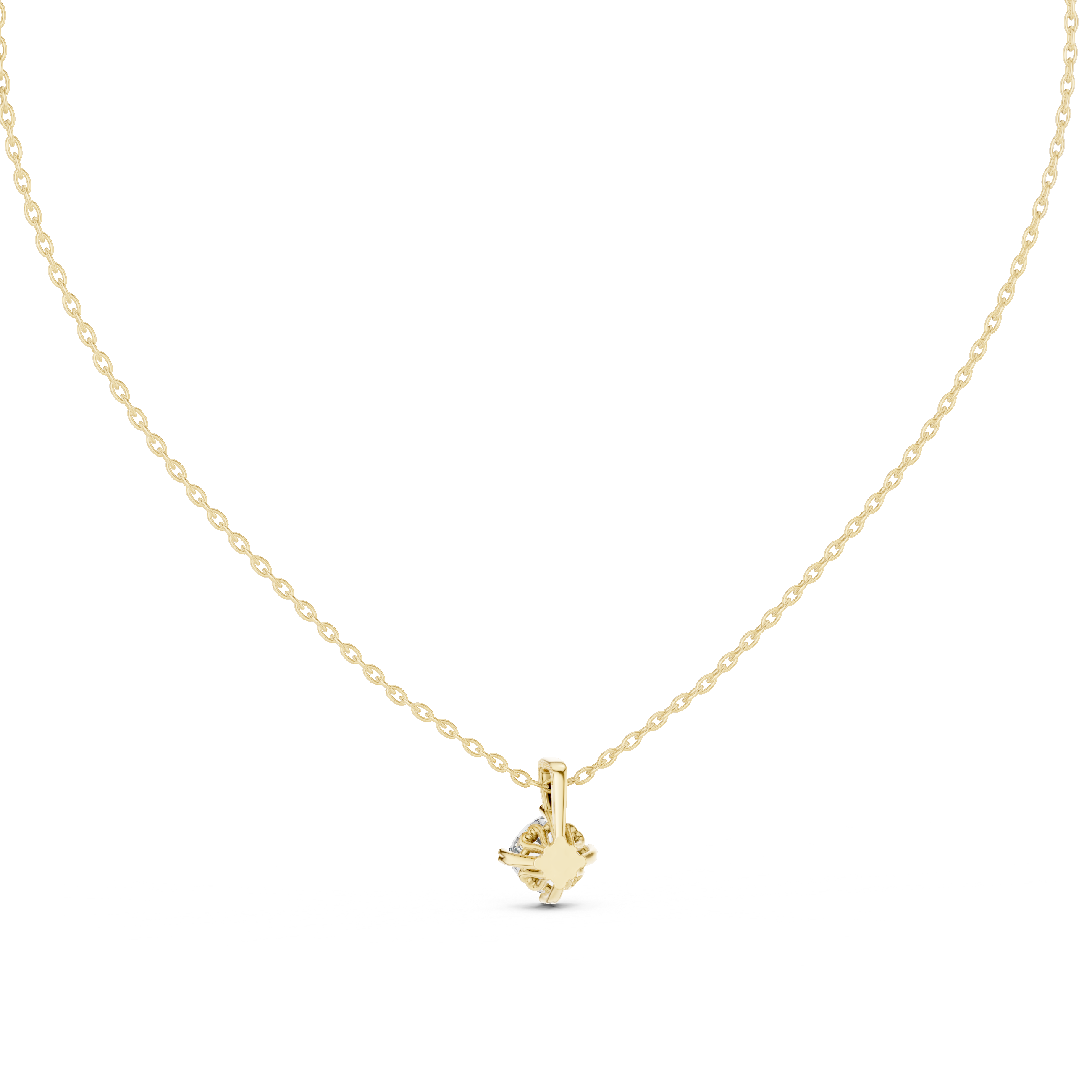 Luxury fashion Round Brilliant Cut Diamond Solitaire Pendant Necklace in Four Prong Setting curated for exclusive jewelry collections