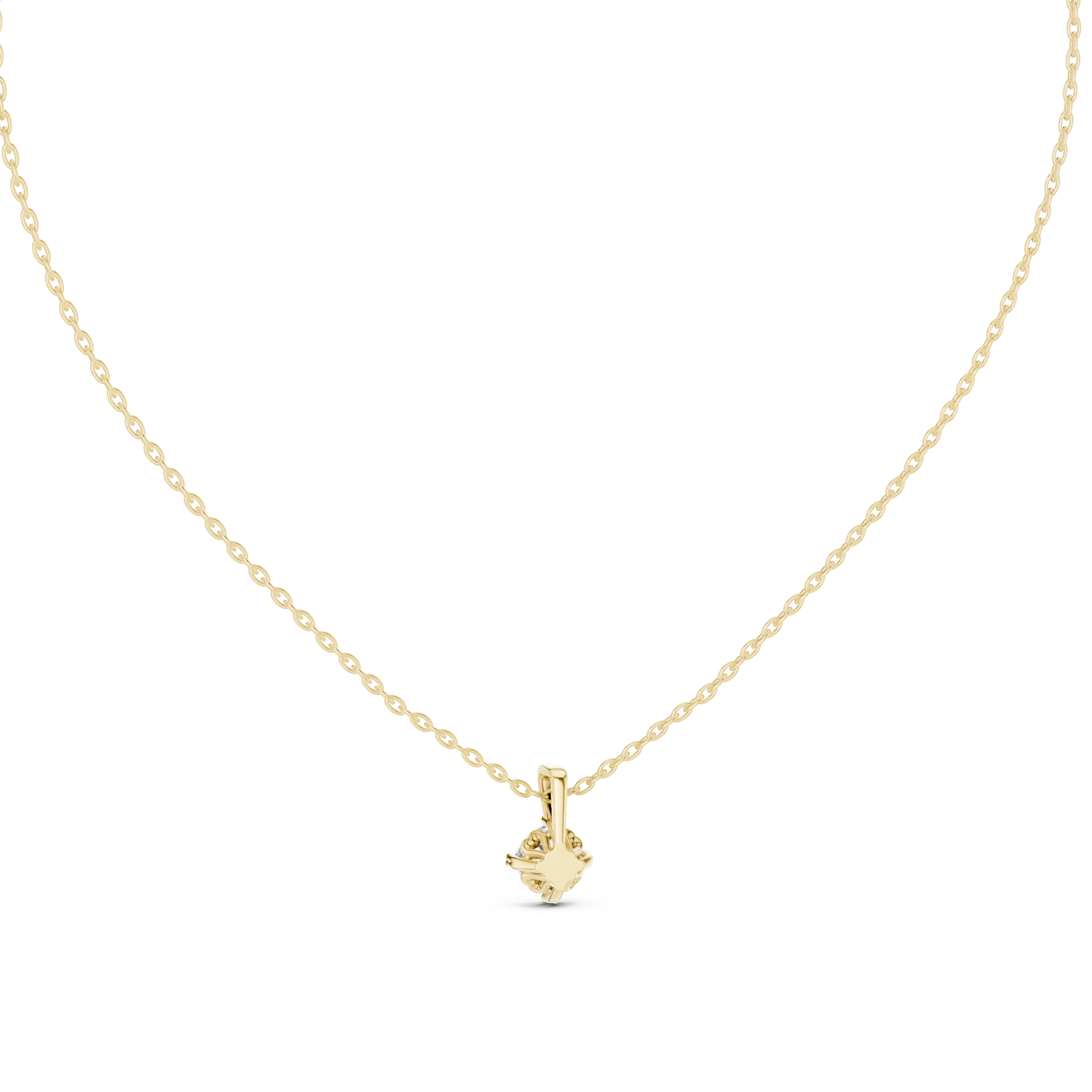 Sleek Round Brilliant Cut Diamond Solitaire Pendant Necklace perfect for both casual and formal styling