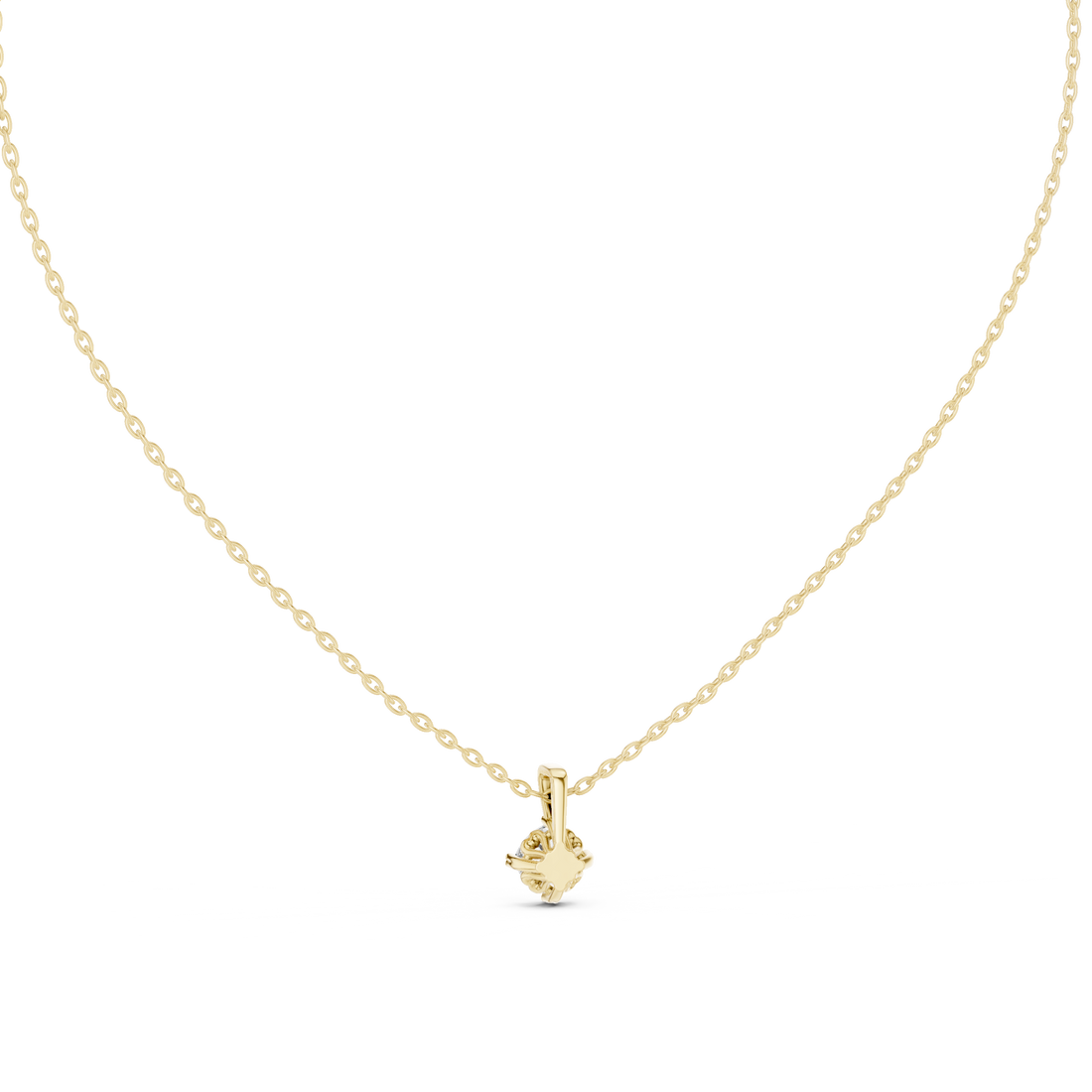Sleek Round Brilliant Cut Diamond Solitaire Pendant Necklace perfect for both casual and formal styling