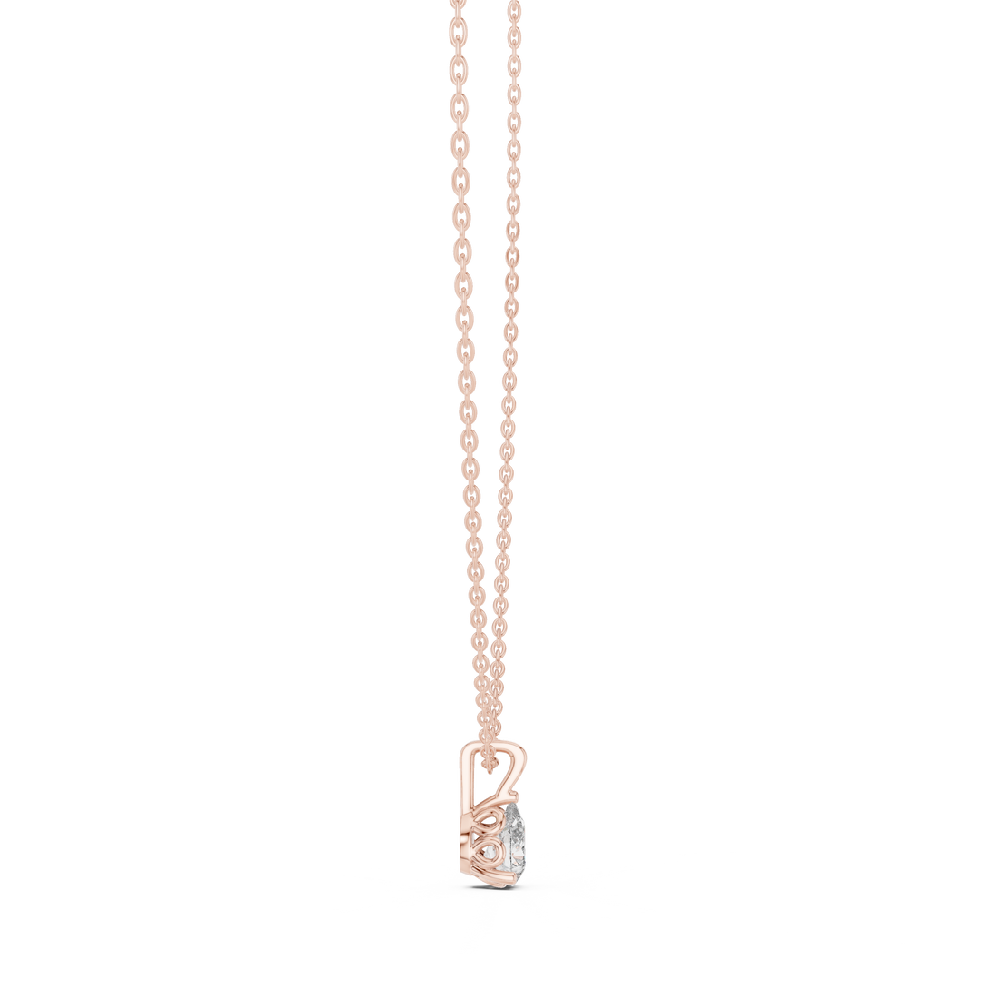 Elegant Round Cut Diamond Solitaire Pendant Necklace in Four Prong Setting handcrafted jewelry for a sophisticated luxury look