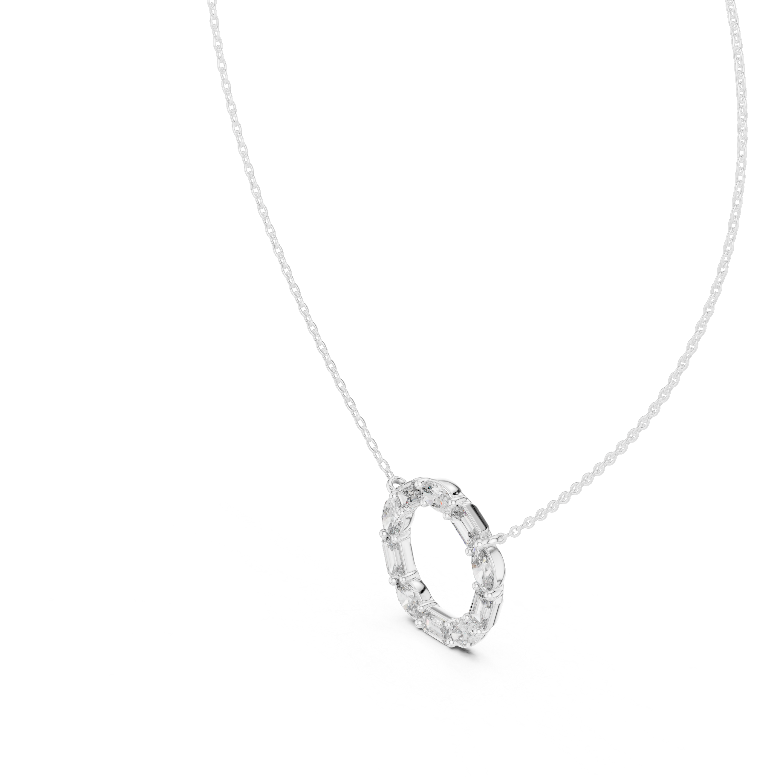 Luxury fashion Round Brilliant Cut Diamond Solitaire Pendant Necklace in Four Prong Setting curated for exclusive jewelry collections