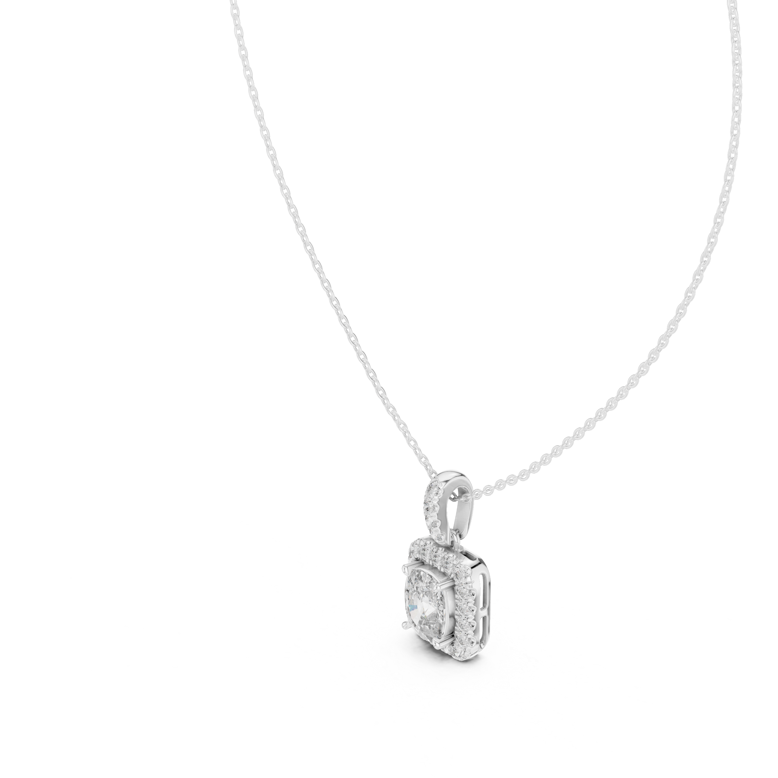 Sleek Round Brilliant Cut Diamond Solitaire Pendant Necklace perfect for both casual and formal styling