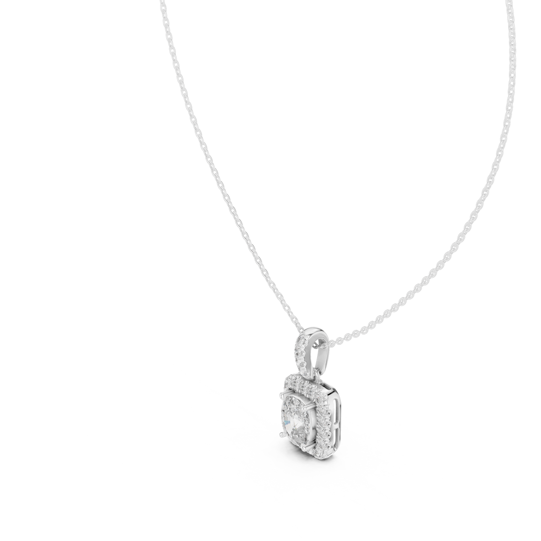 Sleek Round Brilliant Cut Diamond Solitaire Pendant Necklace perfect for both casual and formal styling