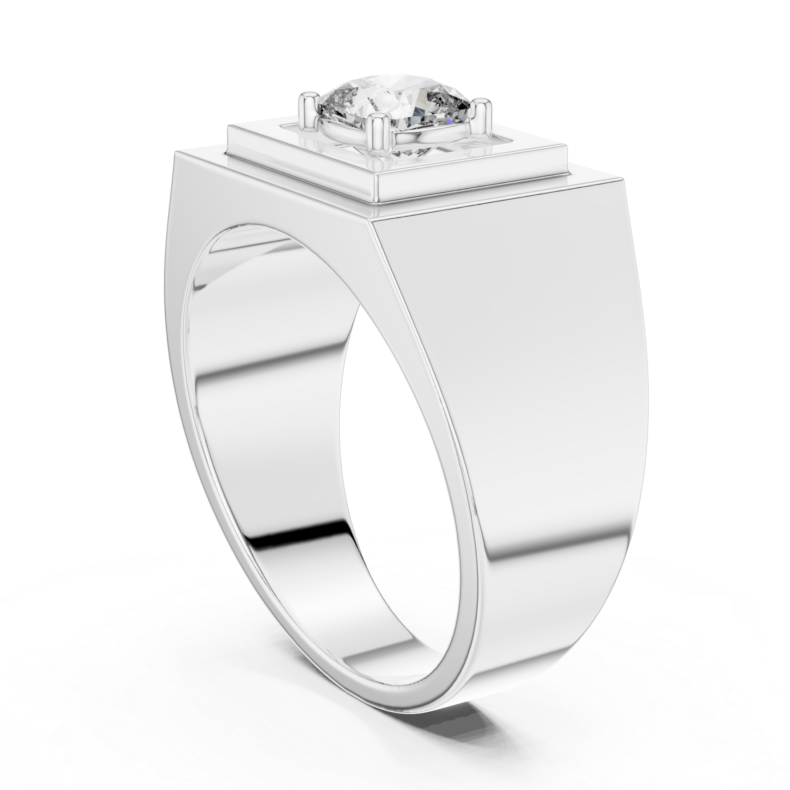Large gemstone cocktail ring with bold center.