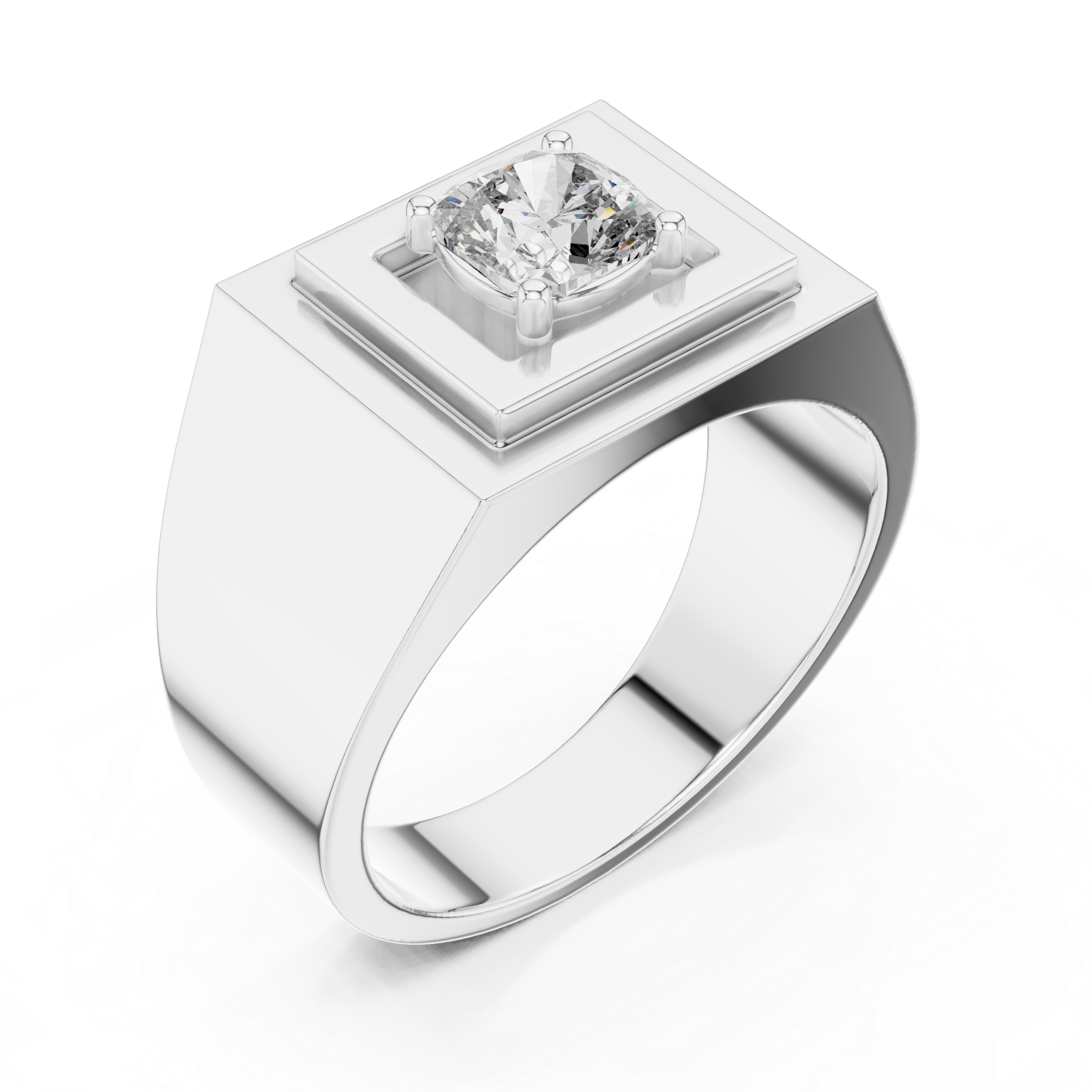 Halo cocktail ring with diamond border.