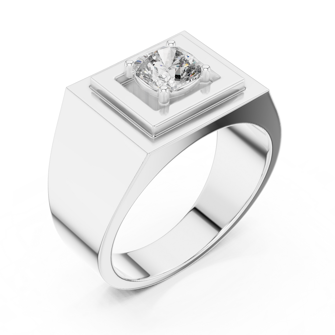 Halo cocktail ring with diamond border.