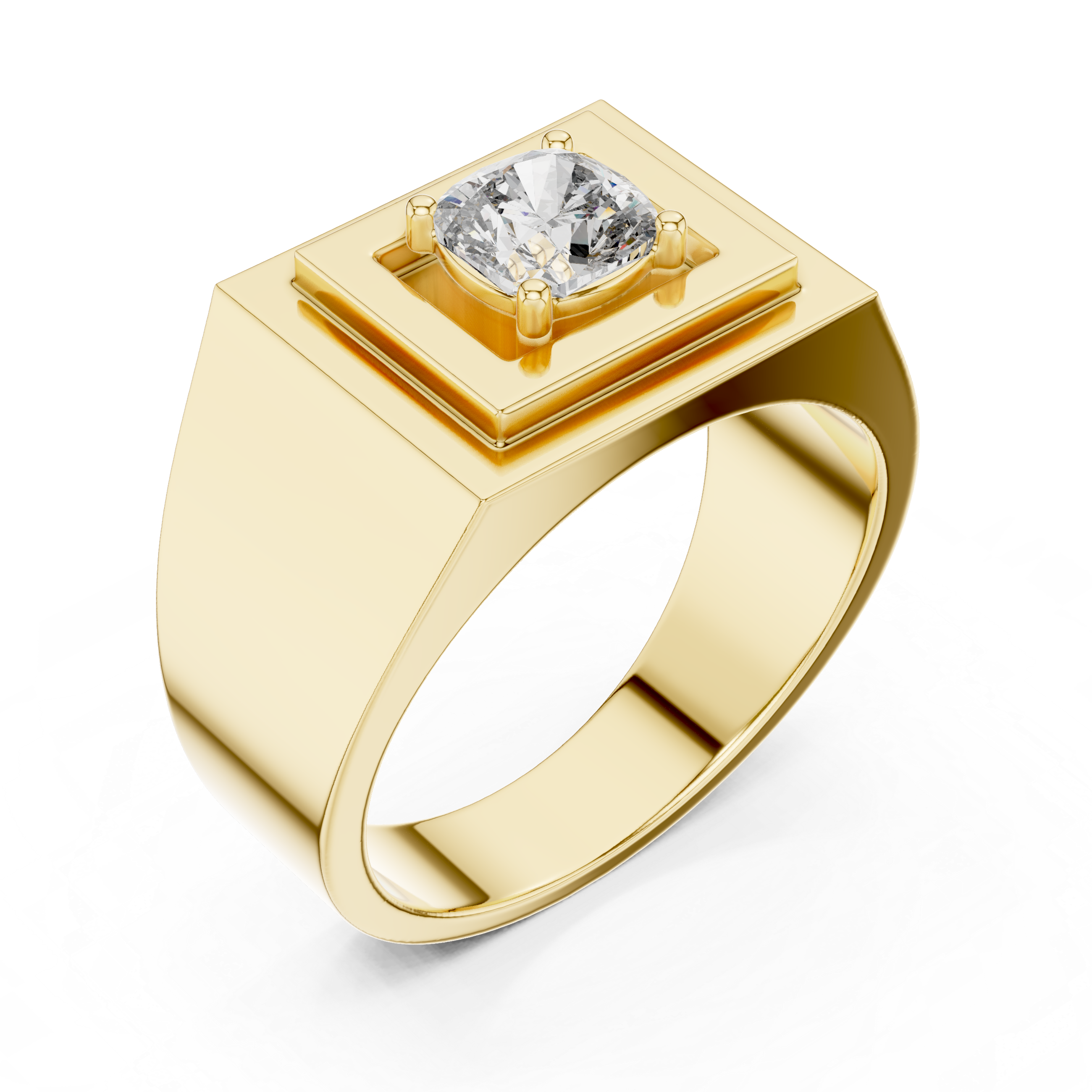 Sculptural ring with artistic design.