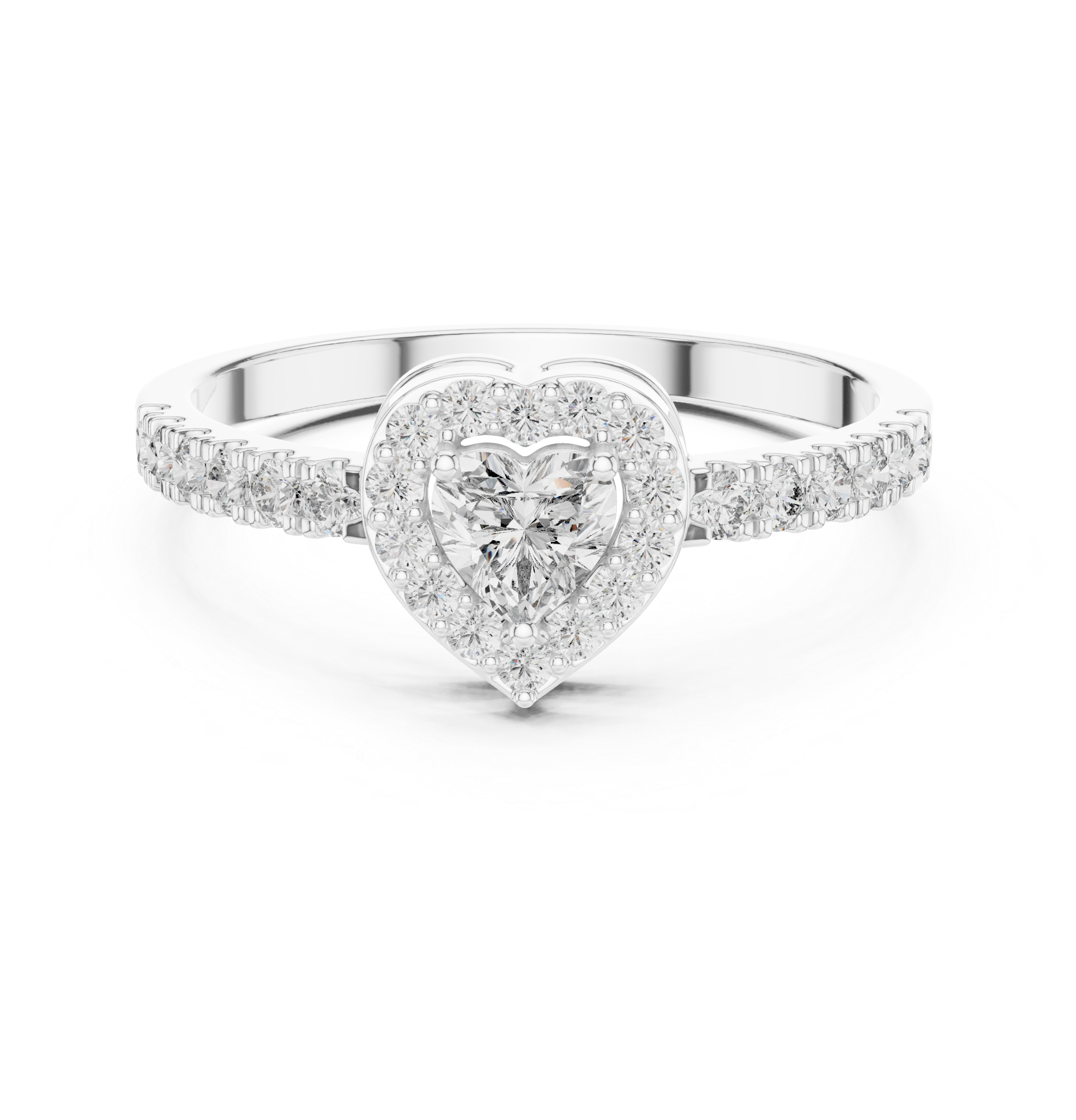 Eternity ring with continuous diamond sparkle.
