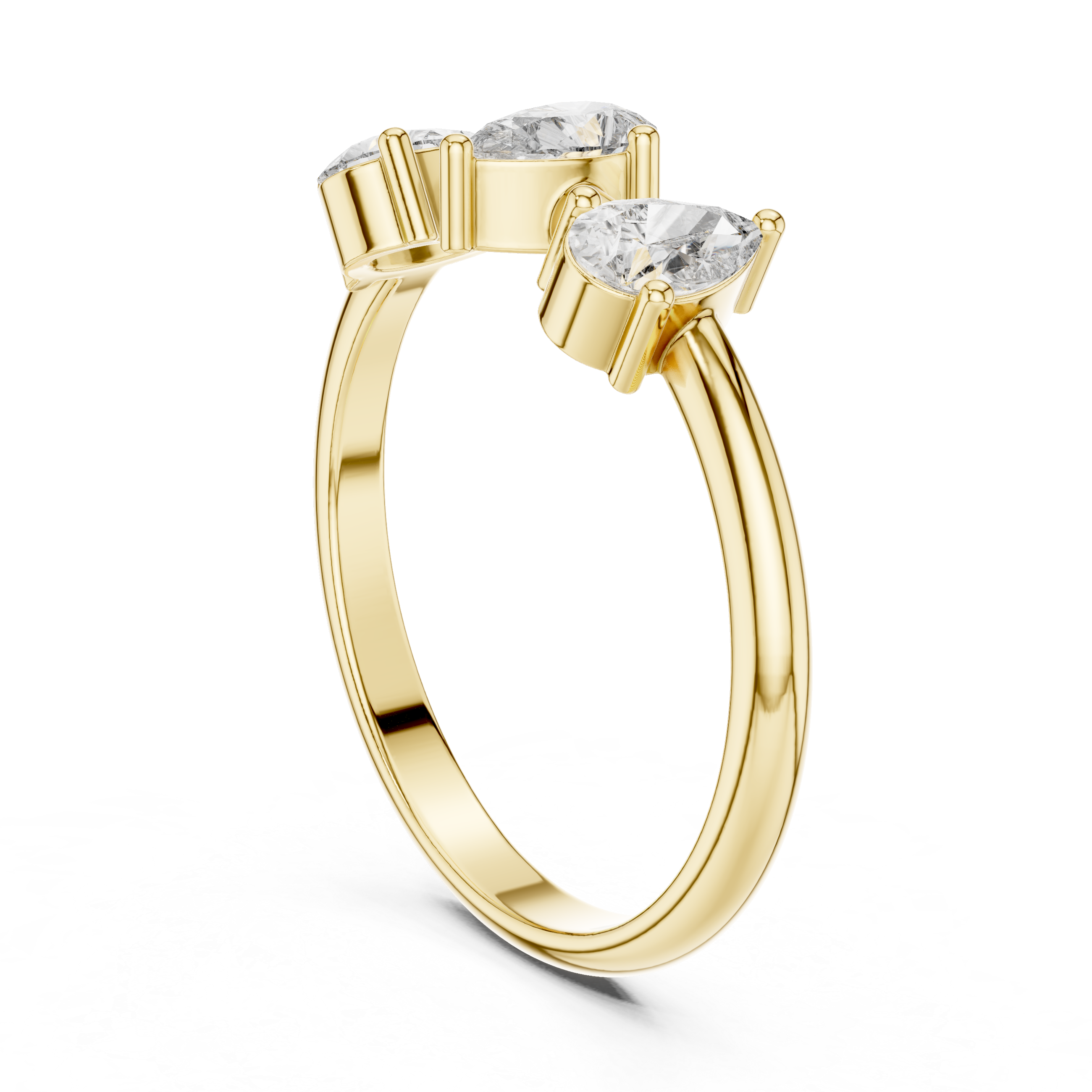 Floral pattern ring with carved detailing.