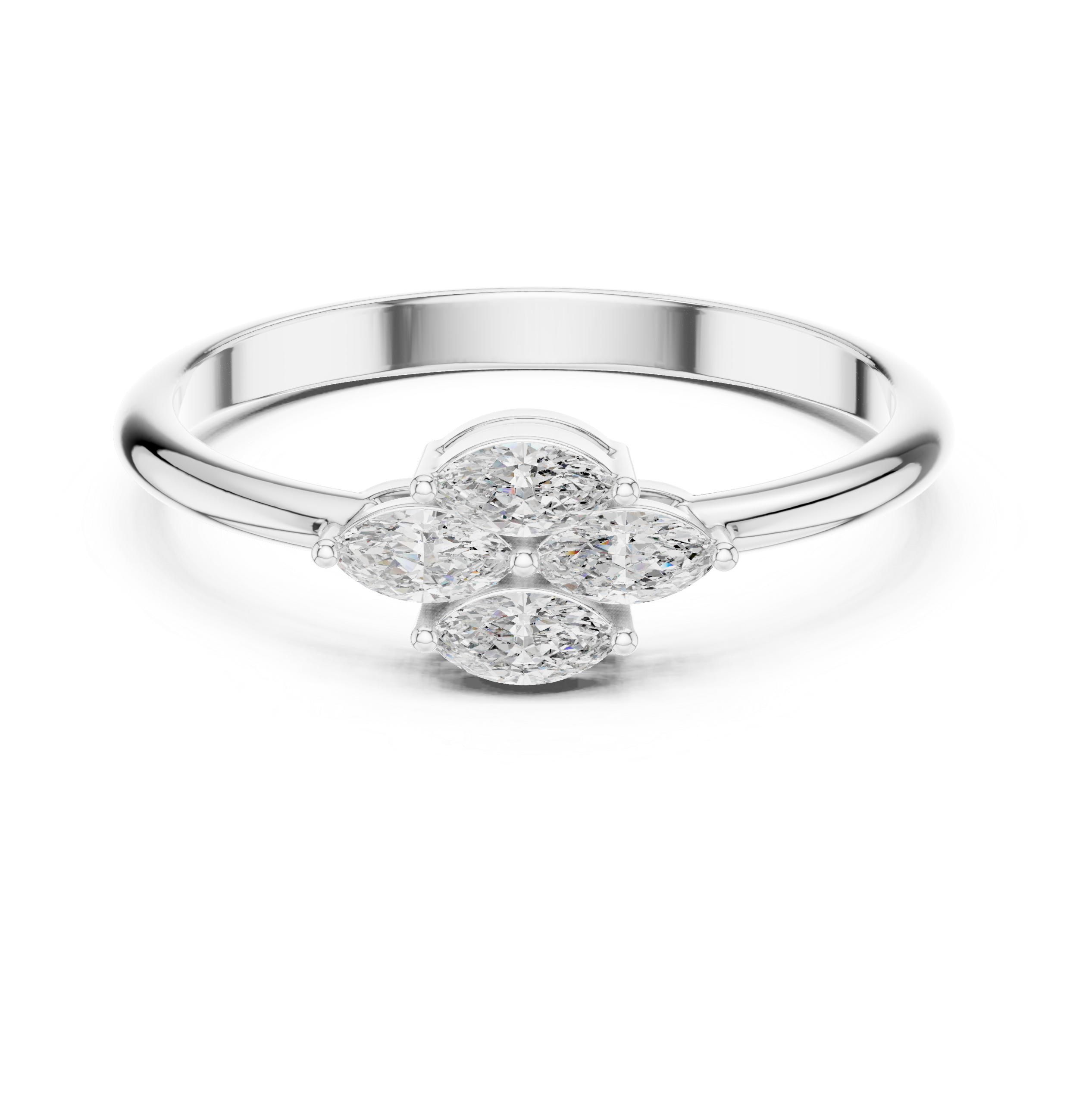 Slim cuff bracelet with smooth metal finish.