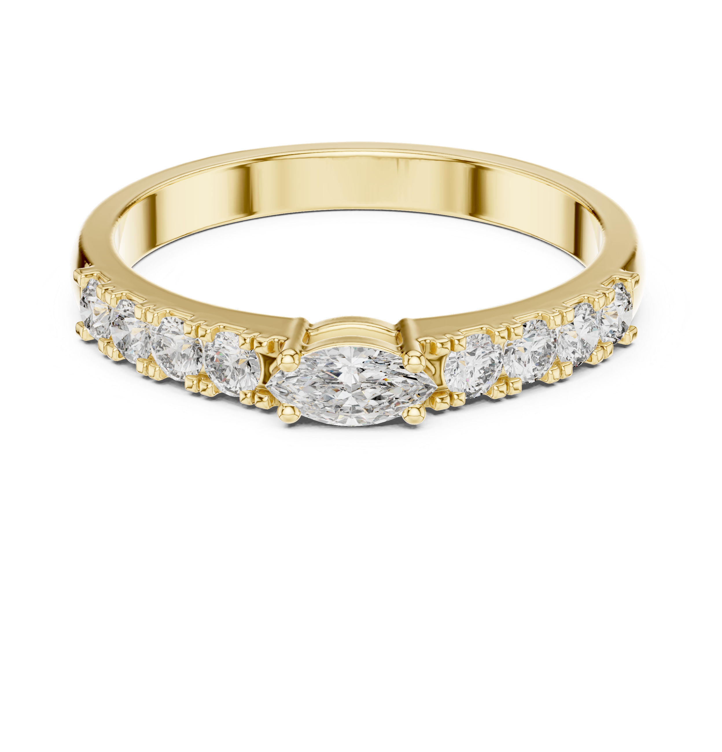 Gold chain bracelet with refined simplicity.