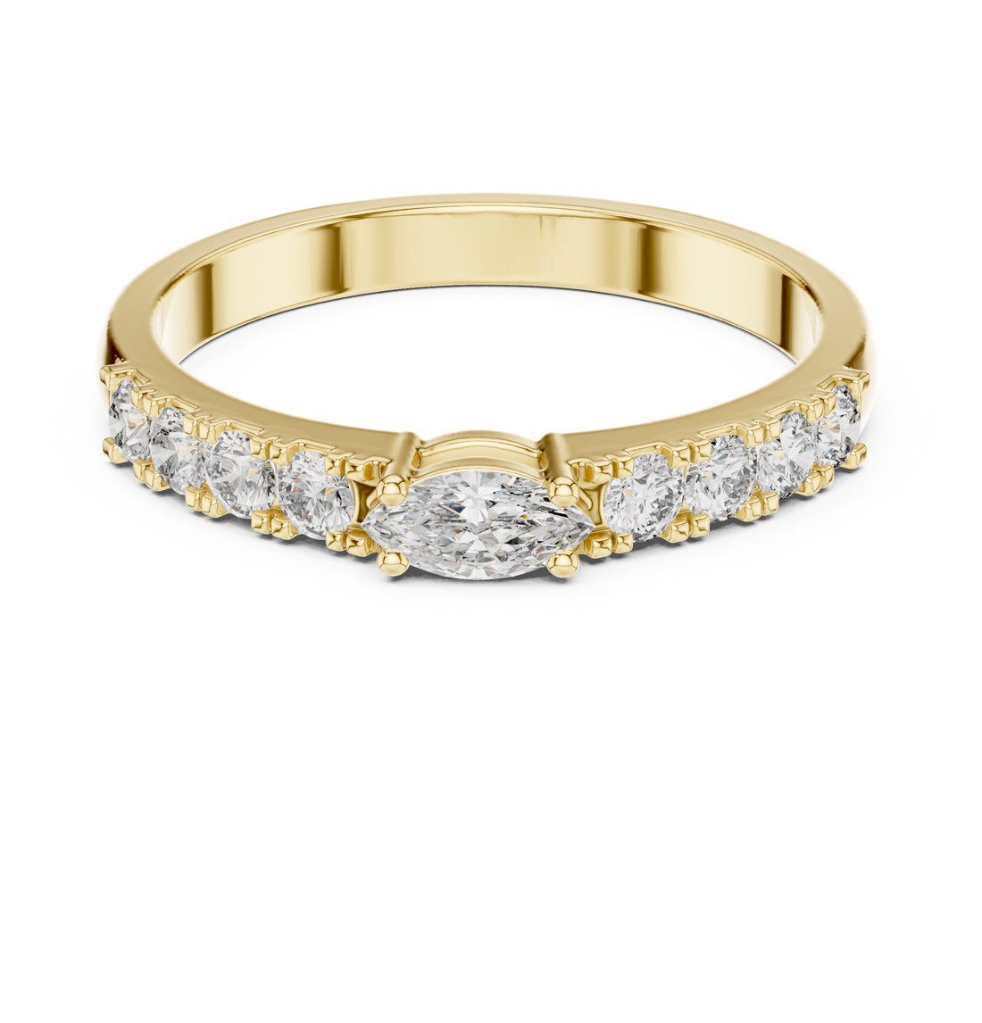Gold chain bracelet with refined simplicity.