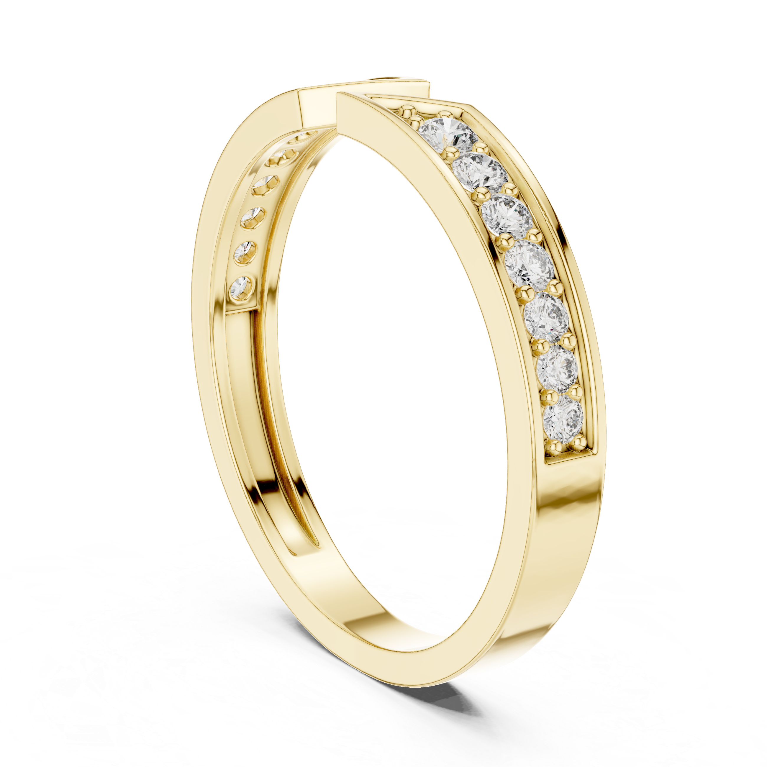Classic CZ diamond hoop earrings designed in rose gold finish for stylish modern fashion.