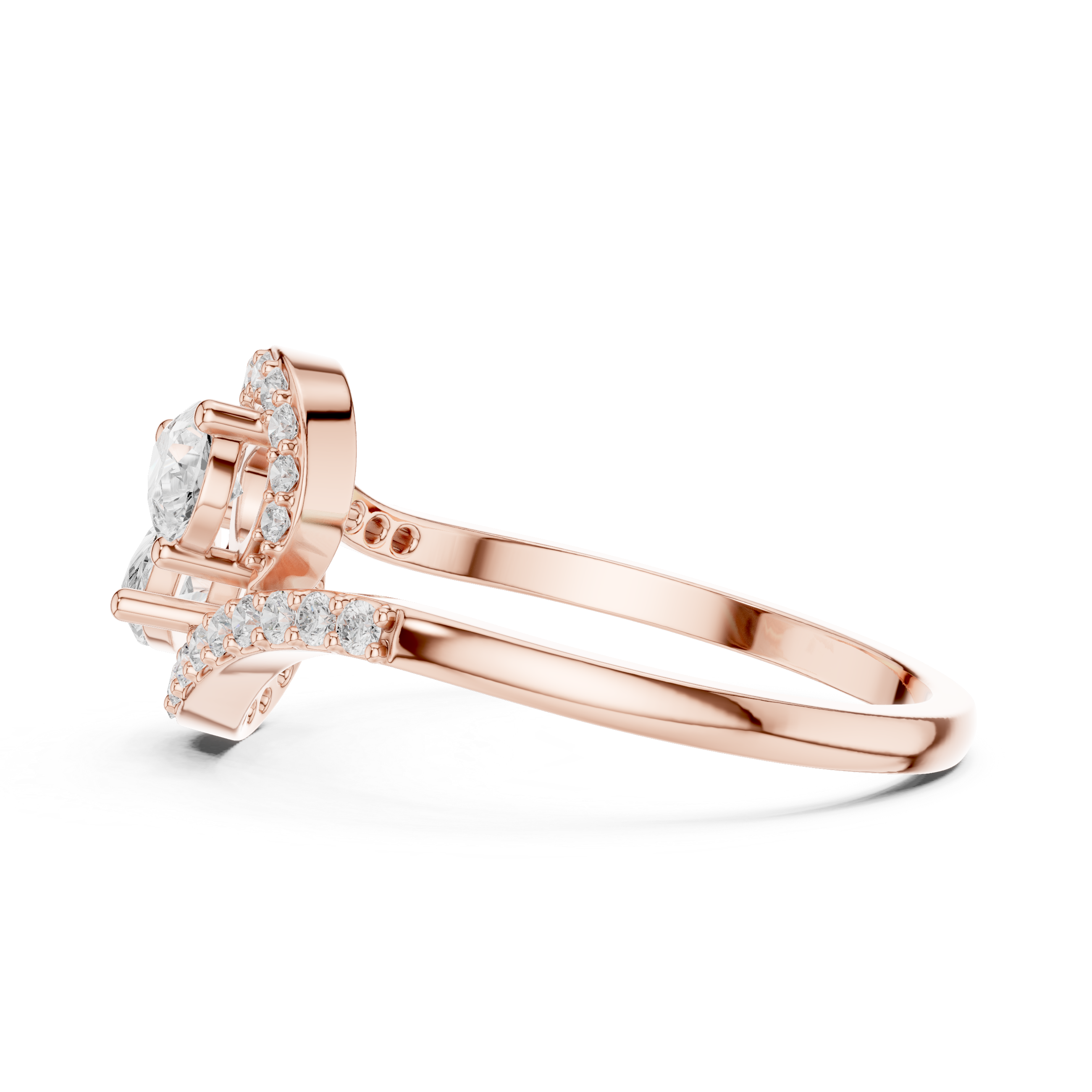 Classic bridal earrings set designed with lab-grown diamonds in white gold for wedding ceremonies.