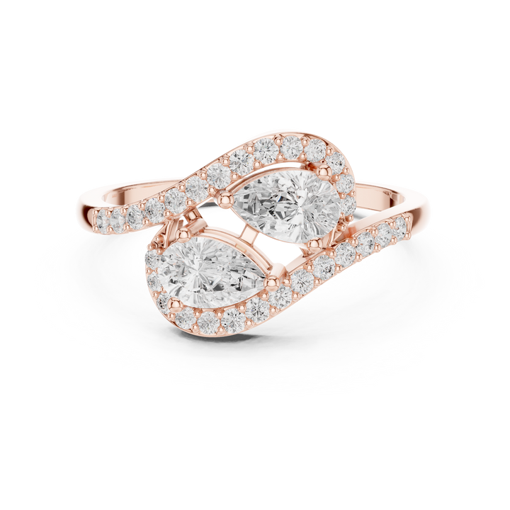Romantic heart-shaped CZ diamond earrings designed in polished gold for timeless beauty.