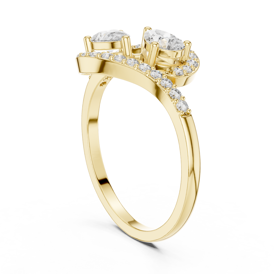 Traditional mangalsutra pendant designed with lab-grown diamond accents and elegant gold craftsmanship.