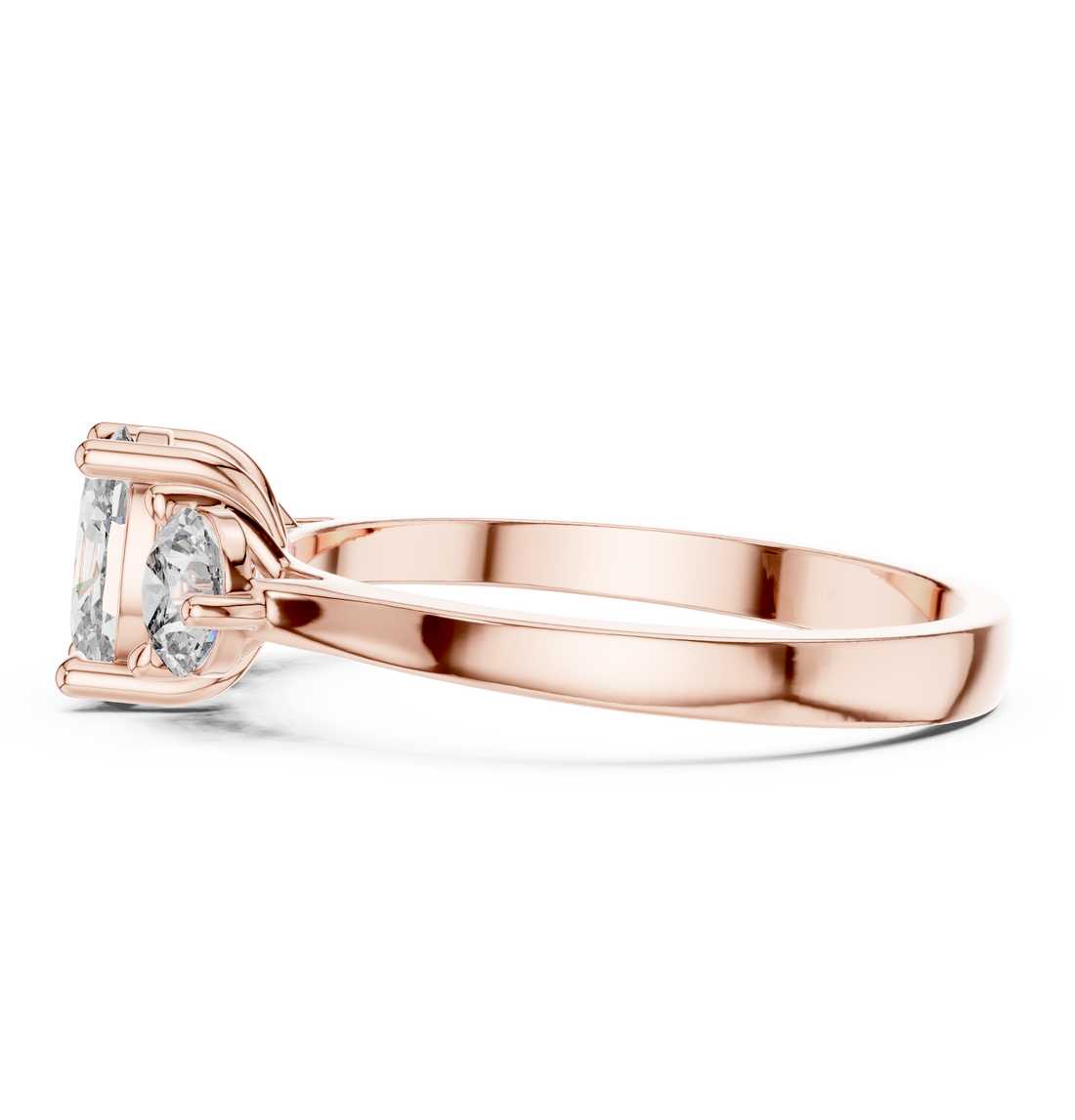 Smooth gemstone toe ring with sparkling finish.