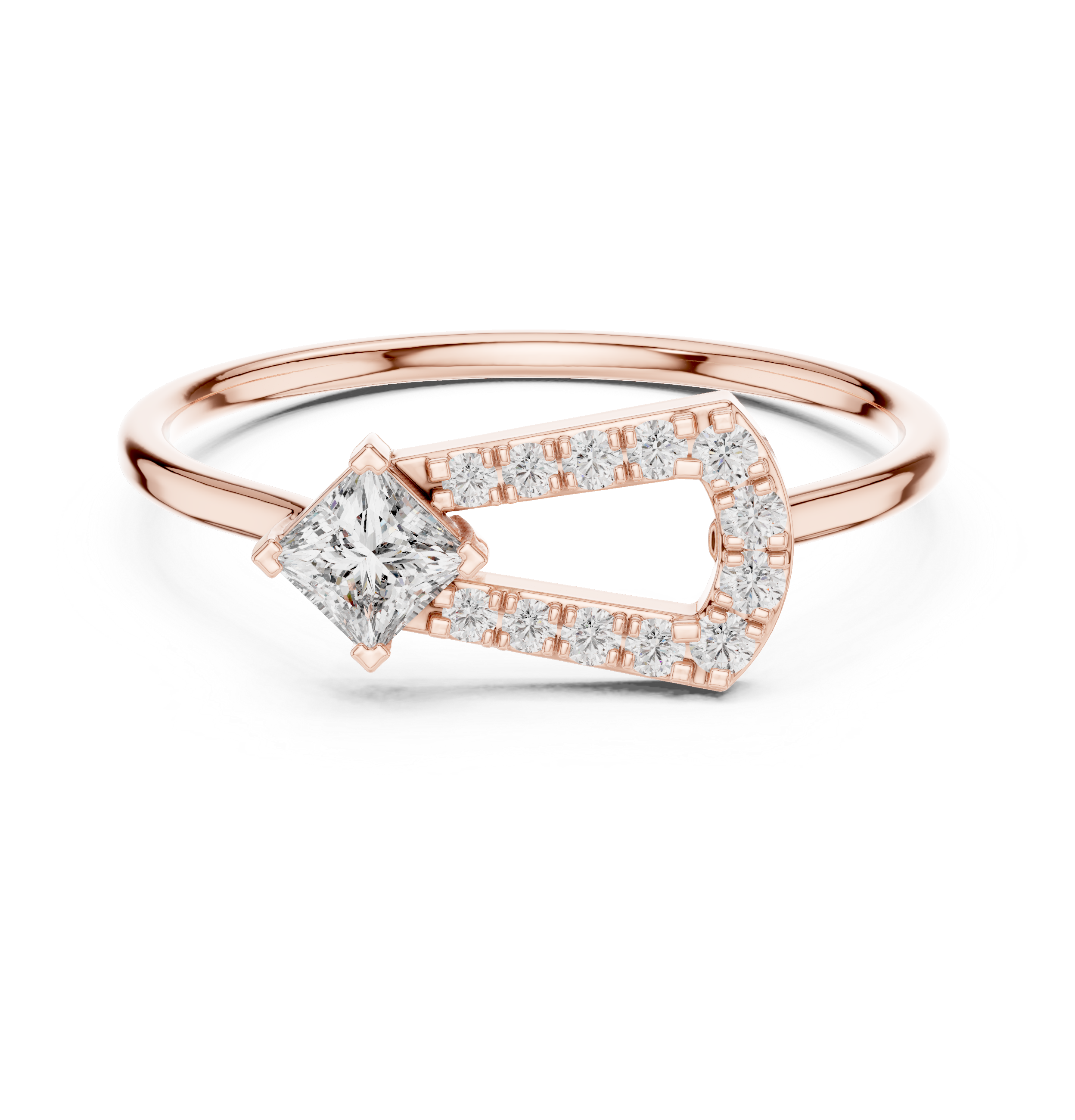 Stylish men's signet ring crafted in gold with sparkling diamond centerpiece.