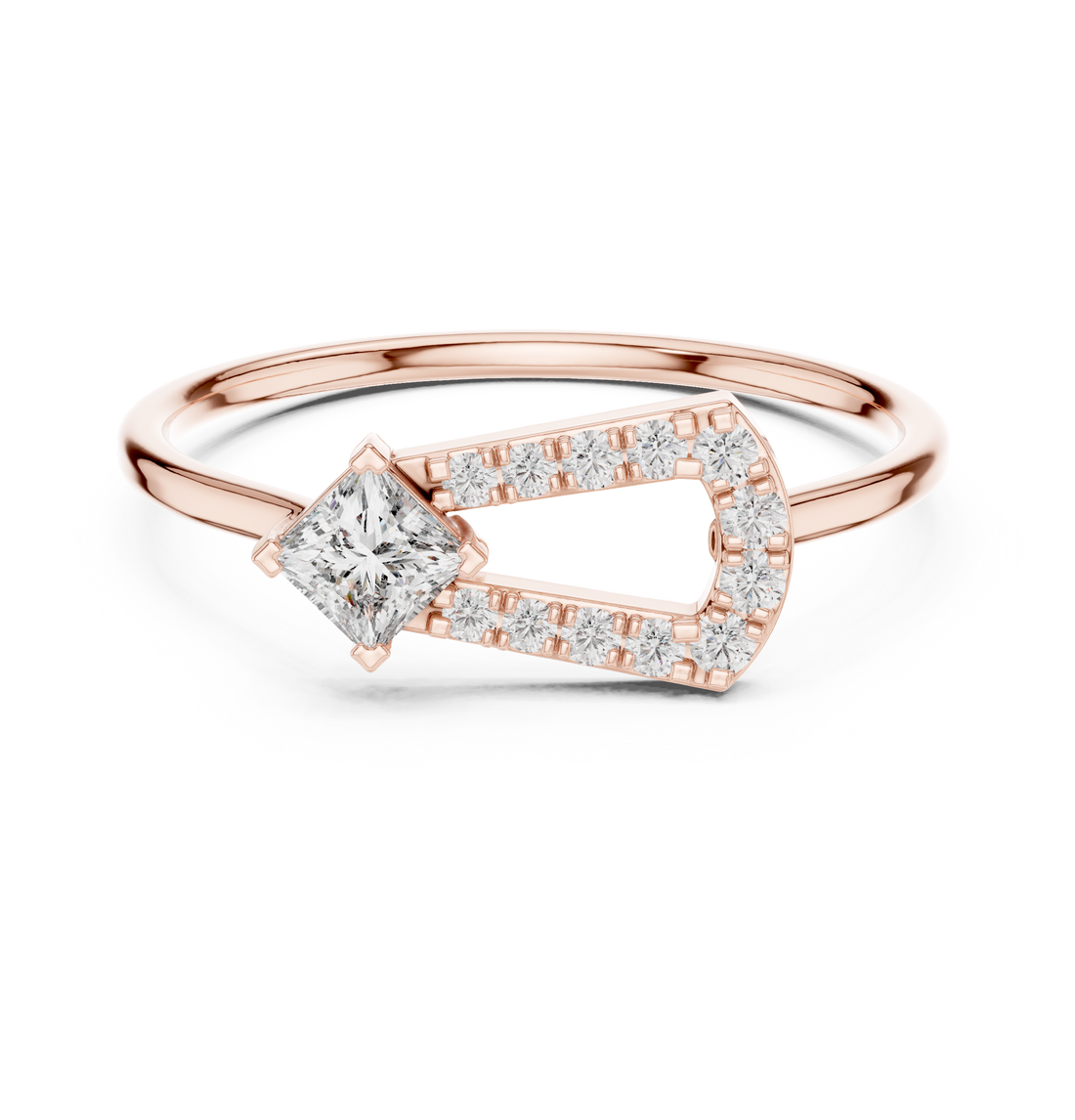Stylish men's signet ring crafted in gold with sparkling diamond centerpiece.