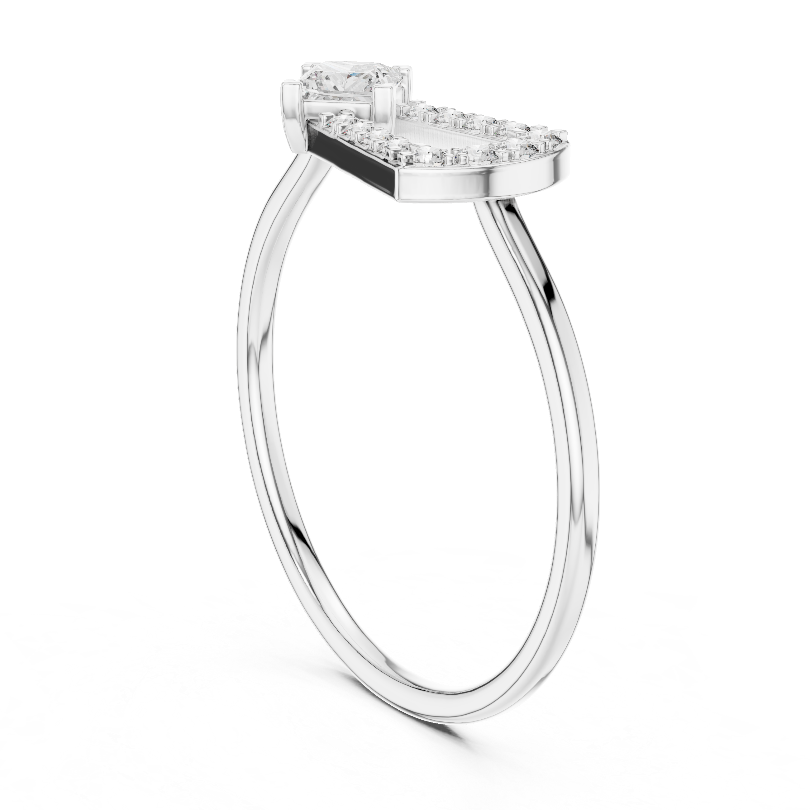 Elegant eternity band featuring continuous lab-grown diamonds set in polished white gold.