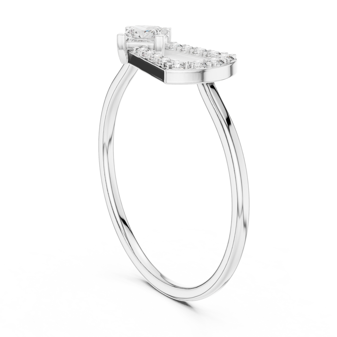 Elegant eternity band featuring continuous lab-grown diamonds set in polished white gold.