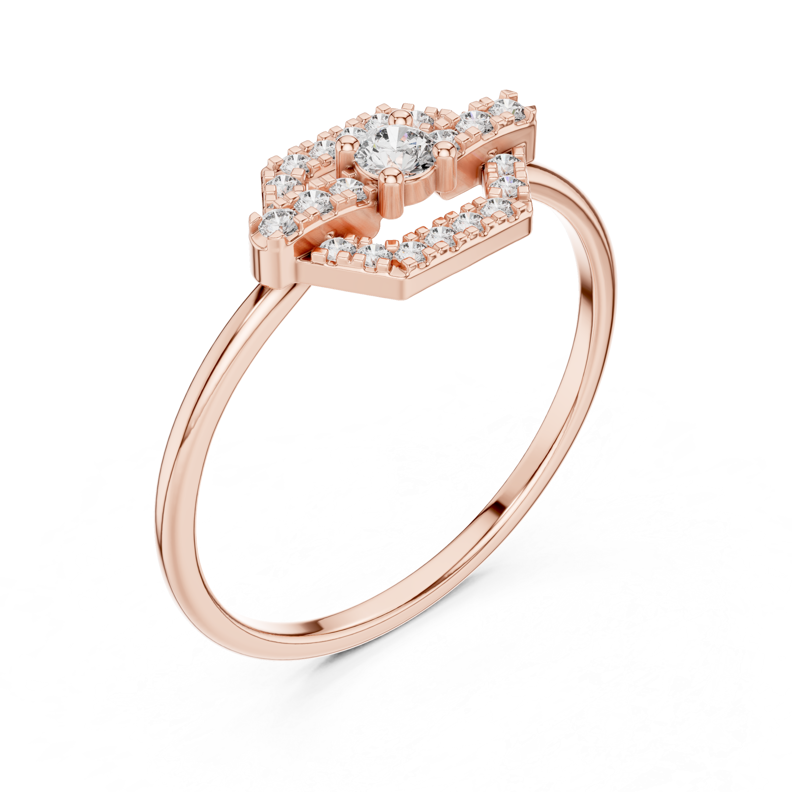 Minimalist gold chain necklace designed with a delicate diamond pendant centerpiece.