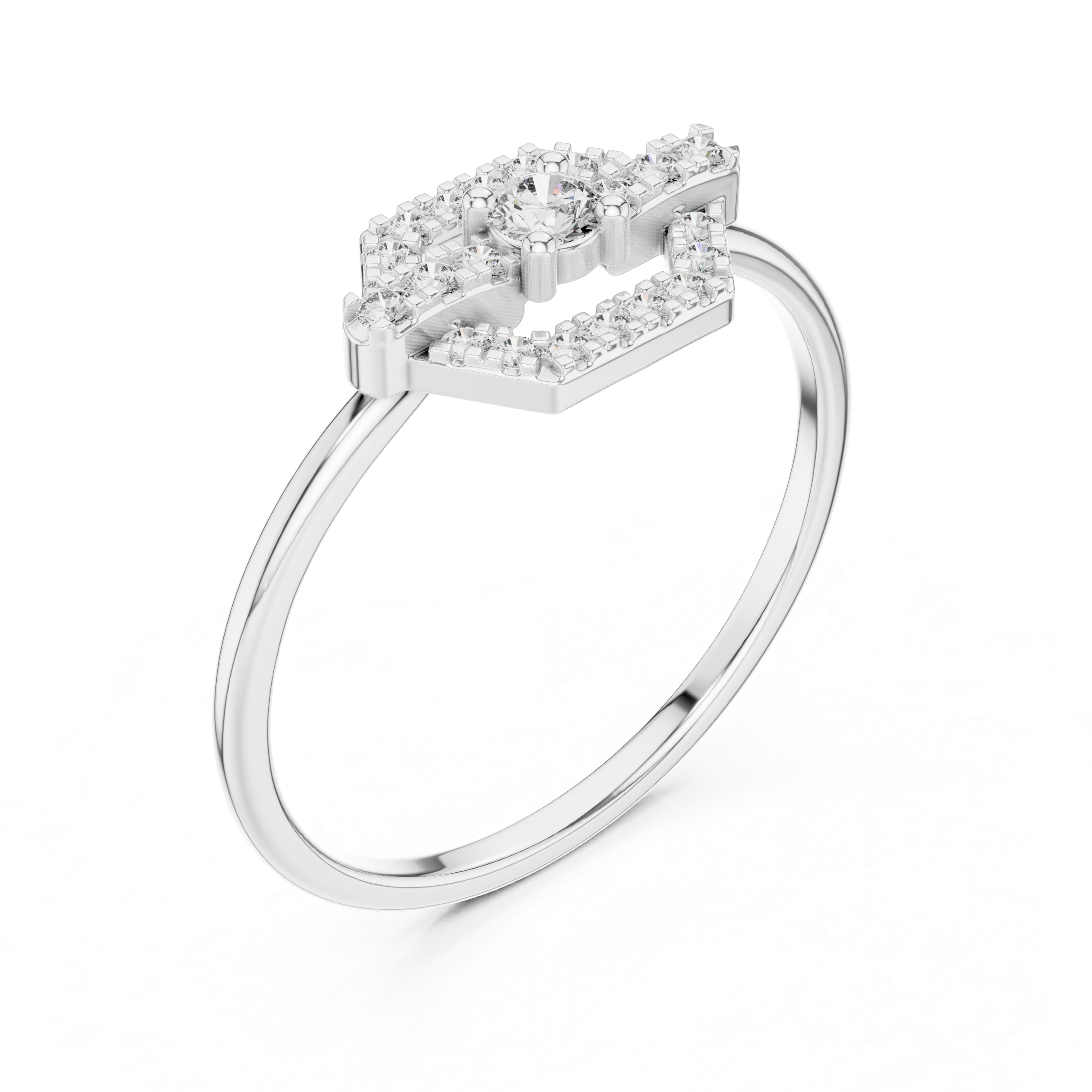 Elegant gemstone necklace featuring sparkling lab-grown diamonds arranged in decorative pattern.