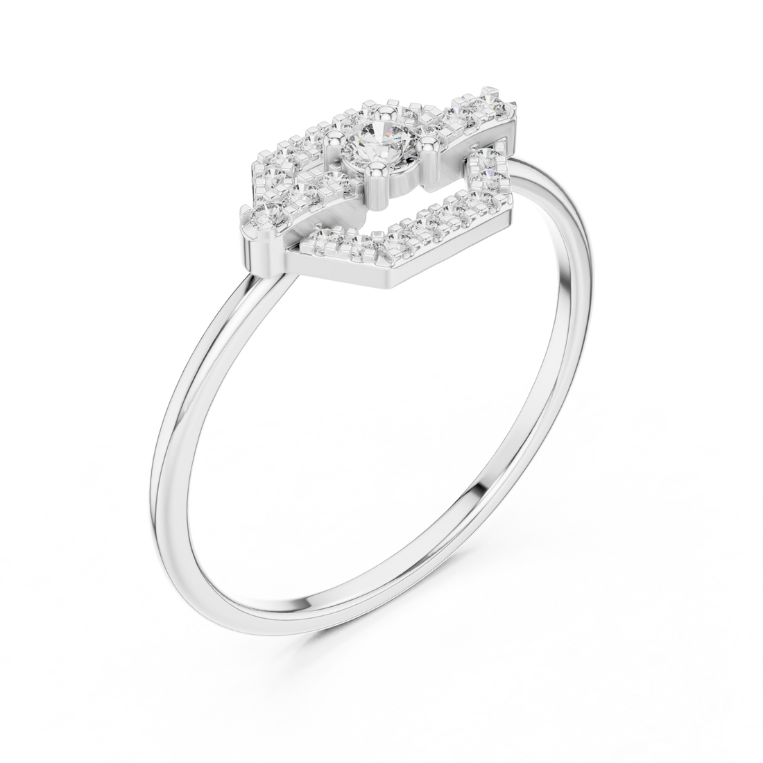 Elegant gemstone necklace featuring sparkling lab-grown diamonds arranged in decorative pattern.