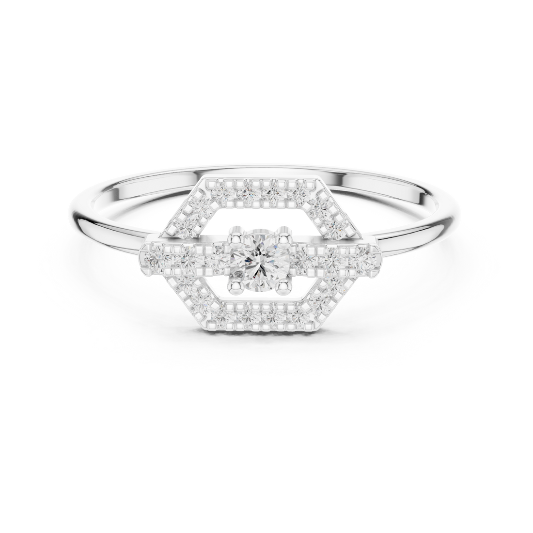 Classic diamond cuff bracelet crafted in white gold with intricate engraved detailing.