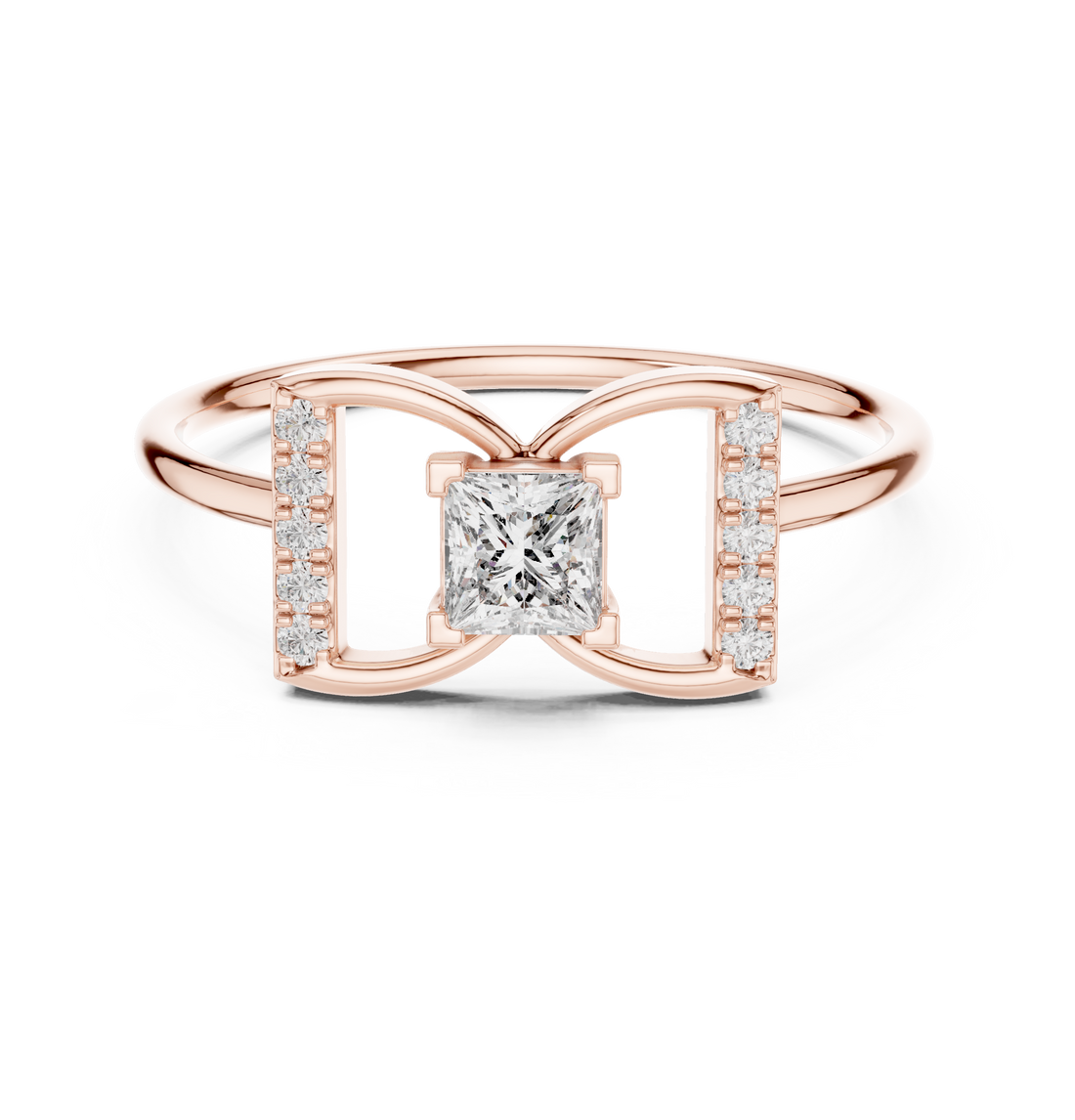 Vintage-style brooch designed with antique finish and CZ diamond embellishments.