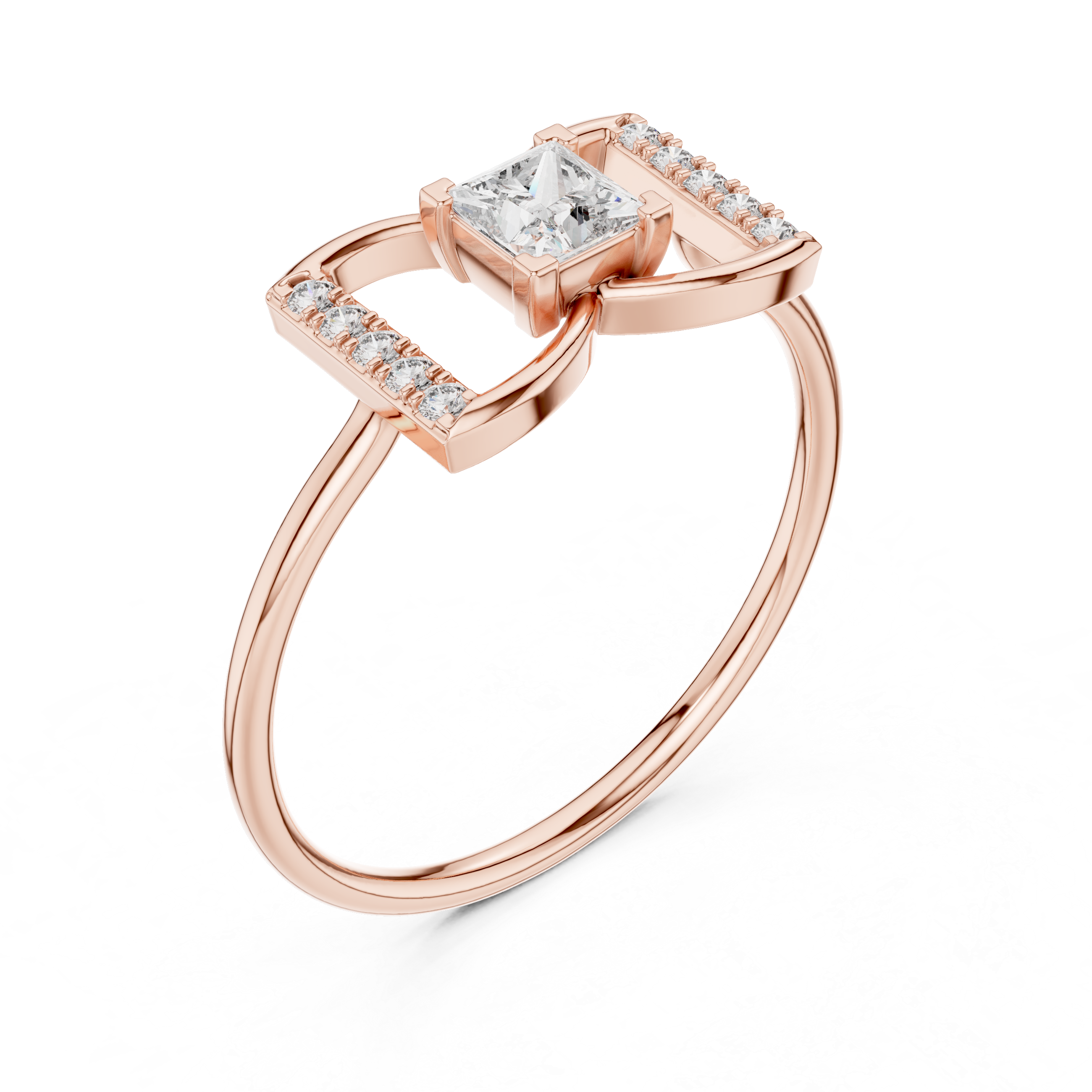Minimalist chain bracelet crafted in polished gold with subtle diamond accents.