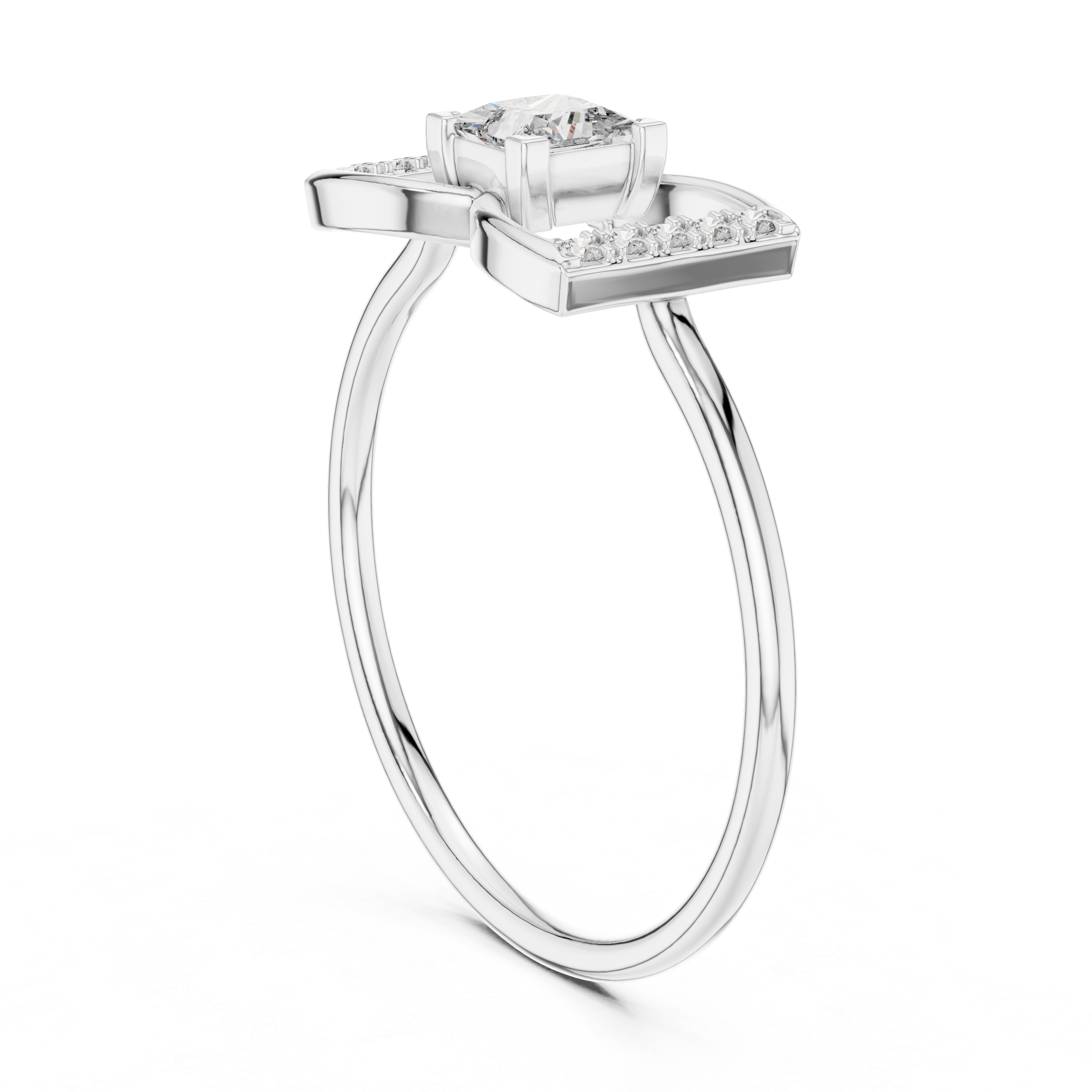Elegant diamond link bracelet designed with continuous sparkling stones.