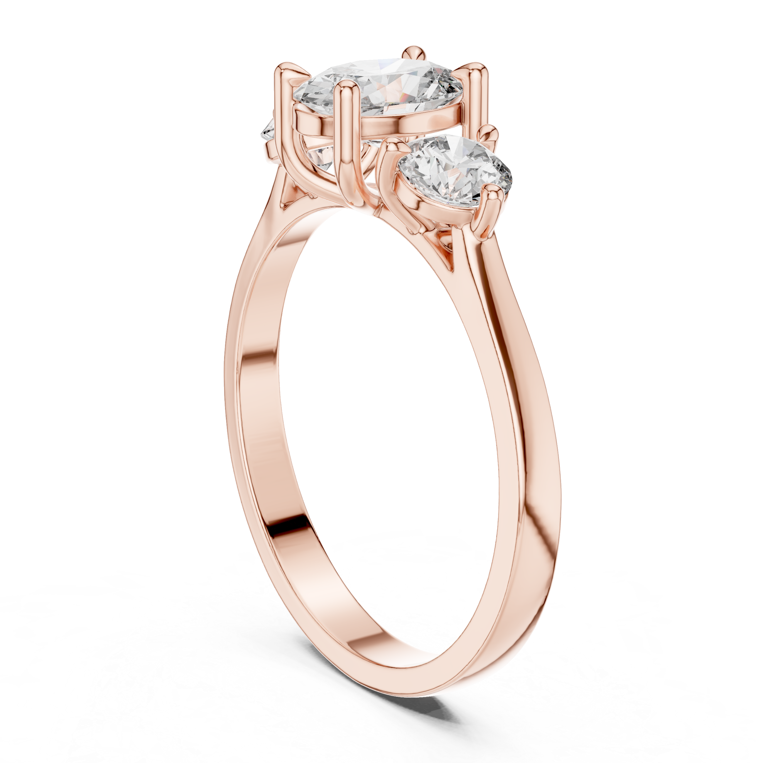 Solitaire engagement ring with elegant prong setting.