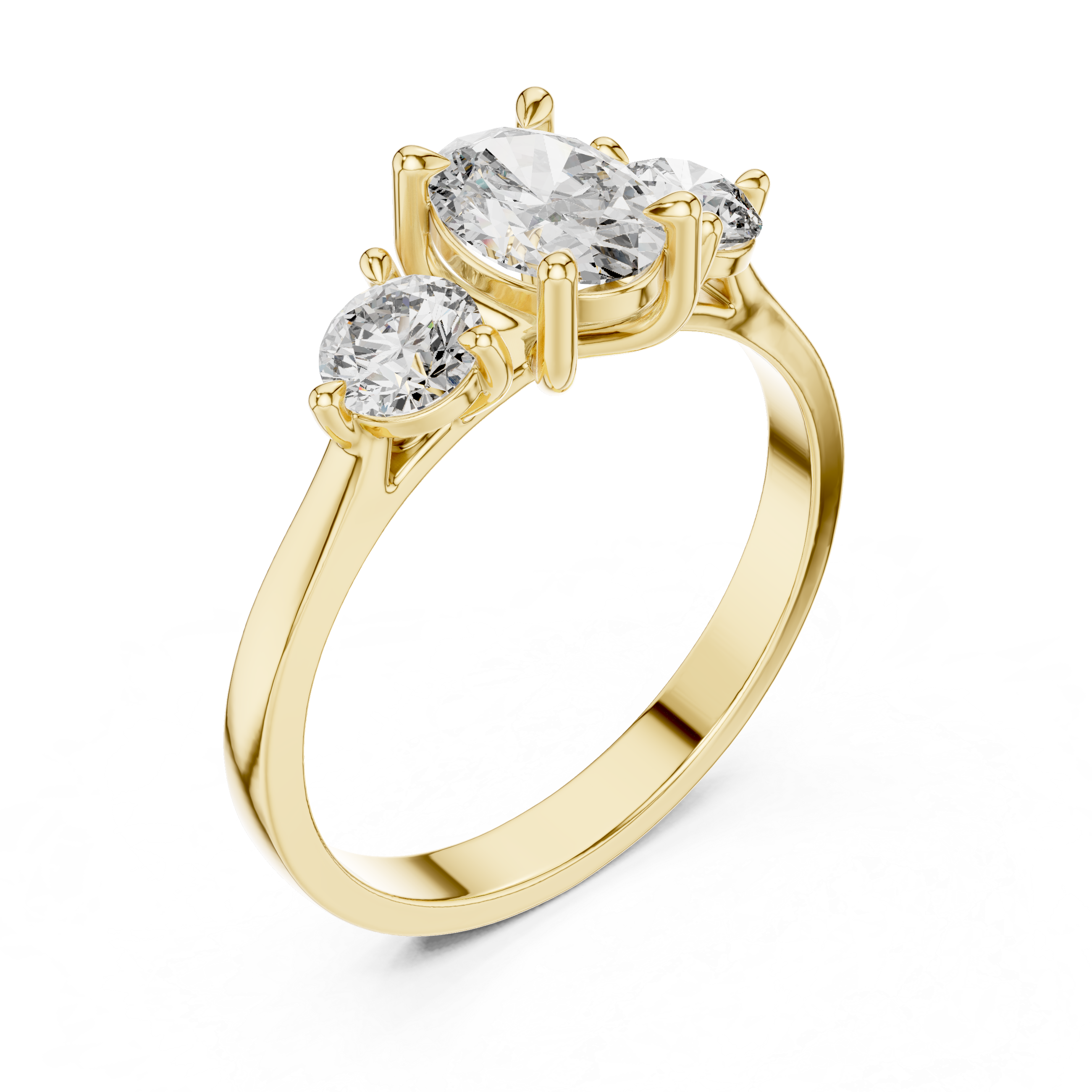 Gold hoop earrings with polished round shape.