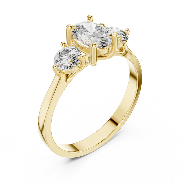 Gold hoop earrings with polished round shape.