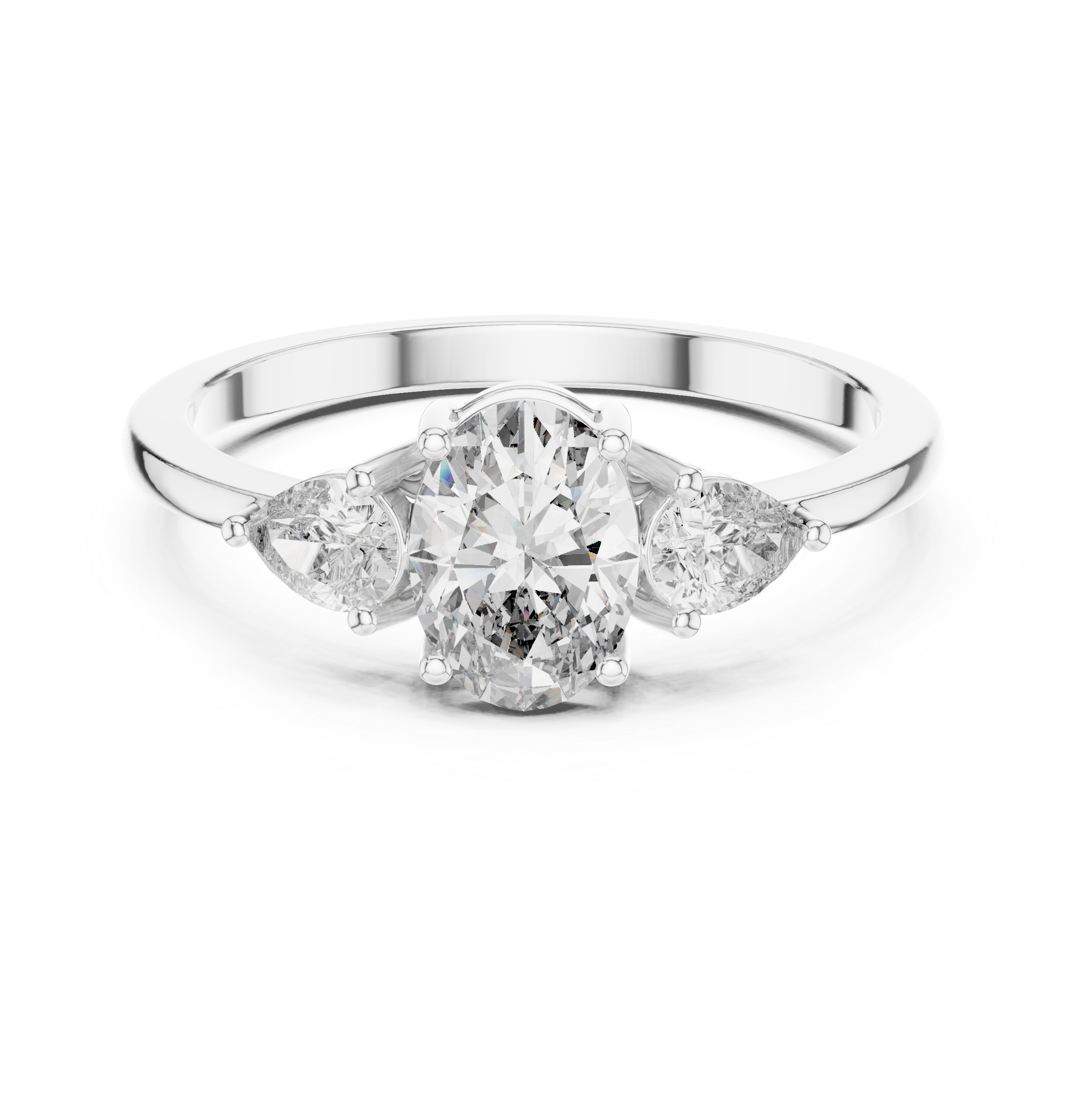 Diamond jewellery set with coordinated sparkle.