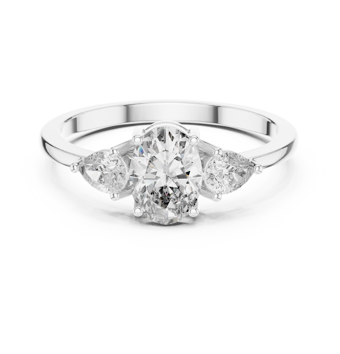 Diamond jewellery set with coordinated sparkle.