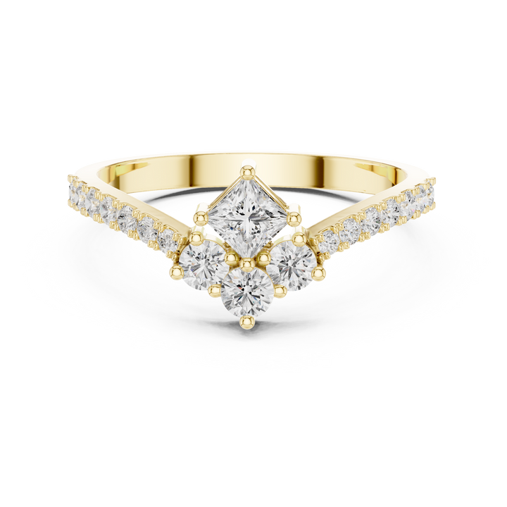 Slim gold toe ring with modern touch.