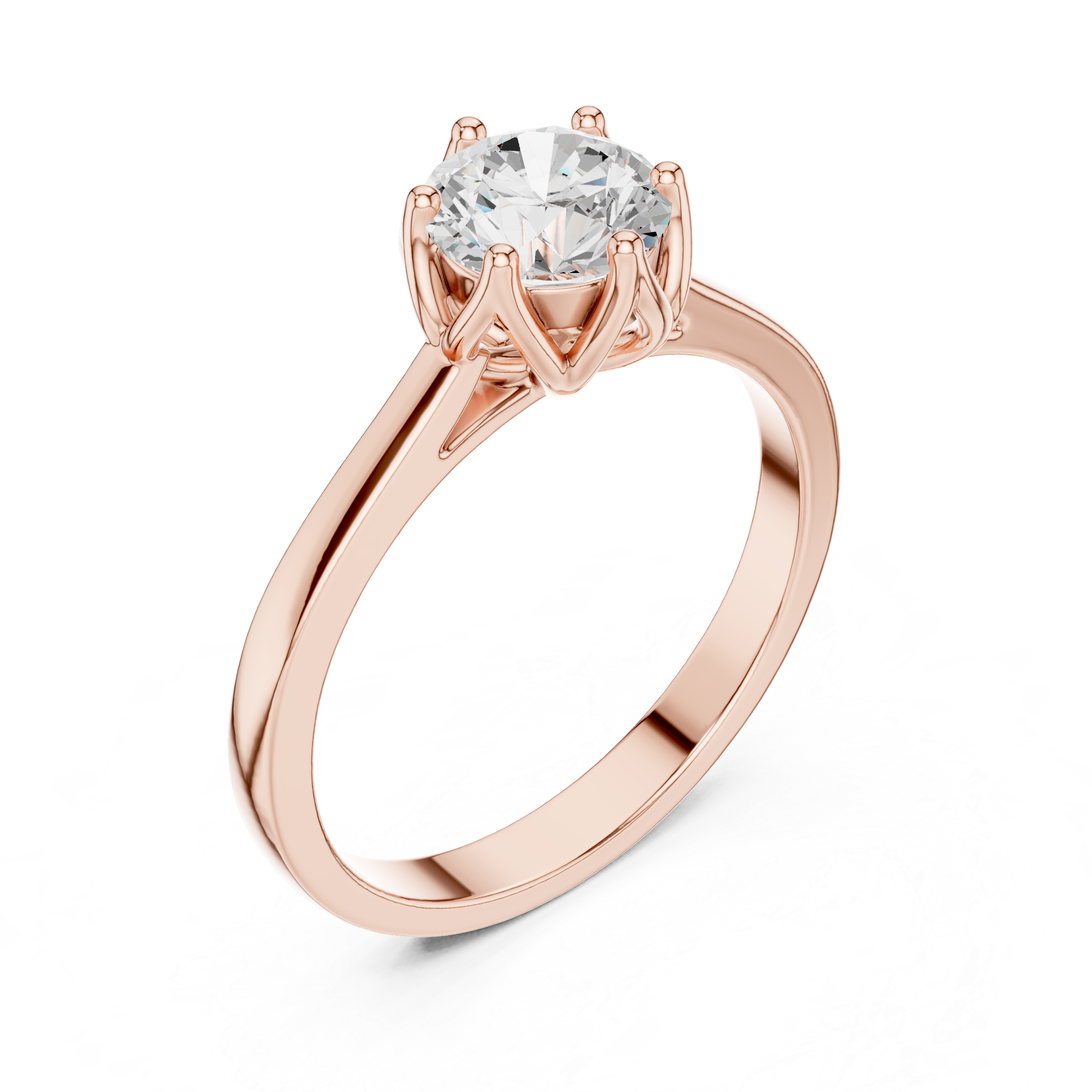 Thin engagement ring with elegant shine.